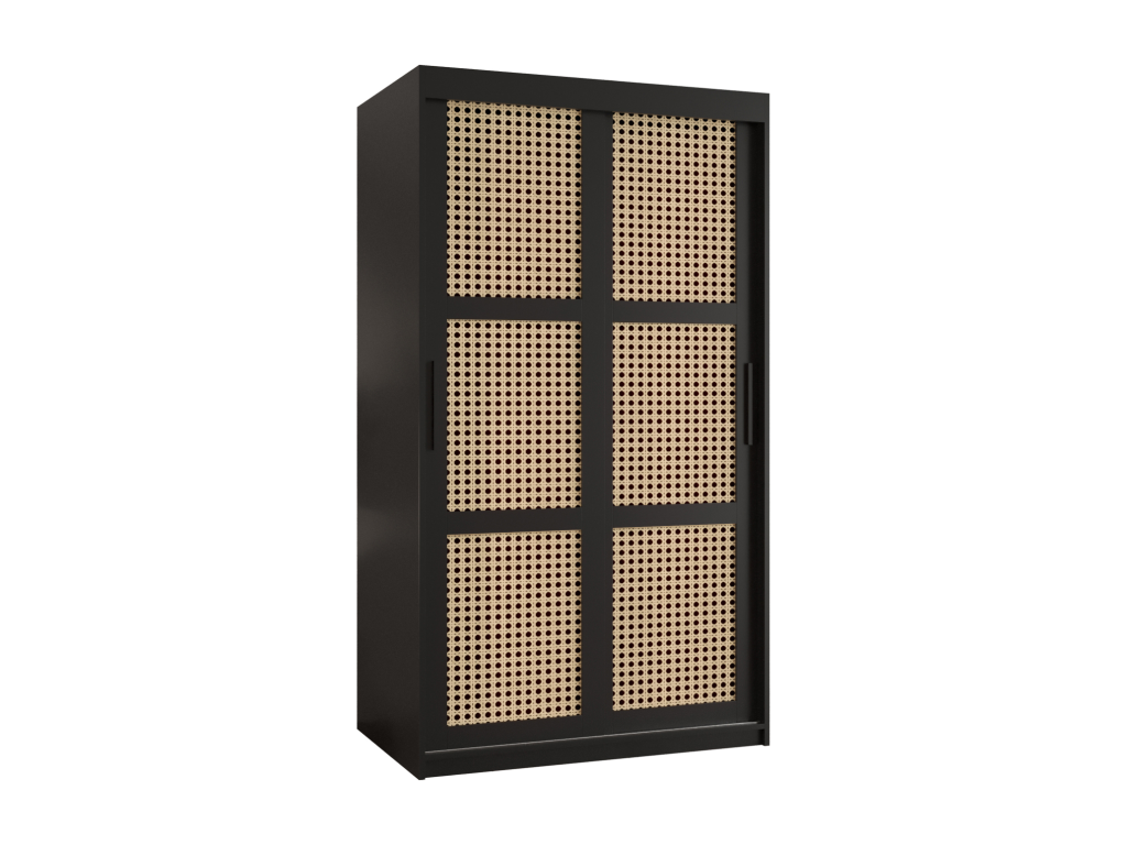 ARMARIO PLECIONKA DE PUERTAS CORREDERAS 200/100/62 2 puertas (negro)