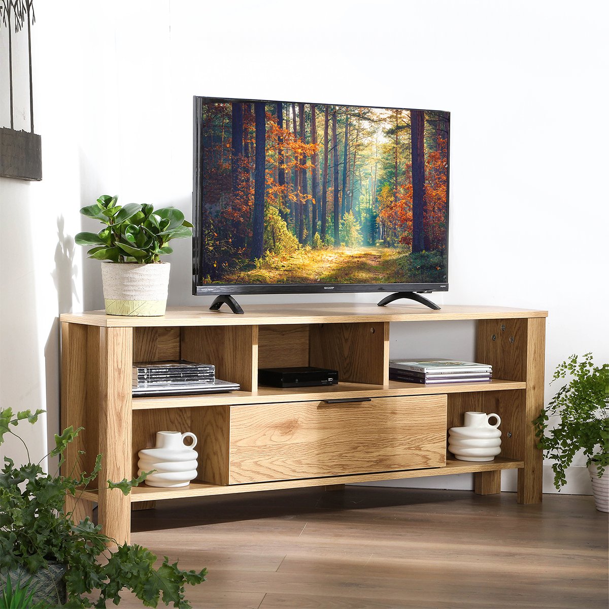 Calicosy - Hoek TV-meubel - Eikenlook - B120 cm