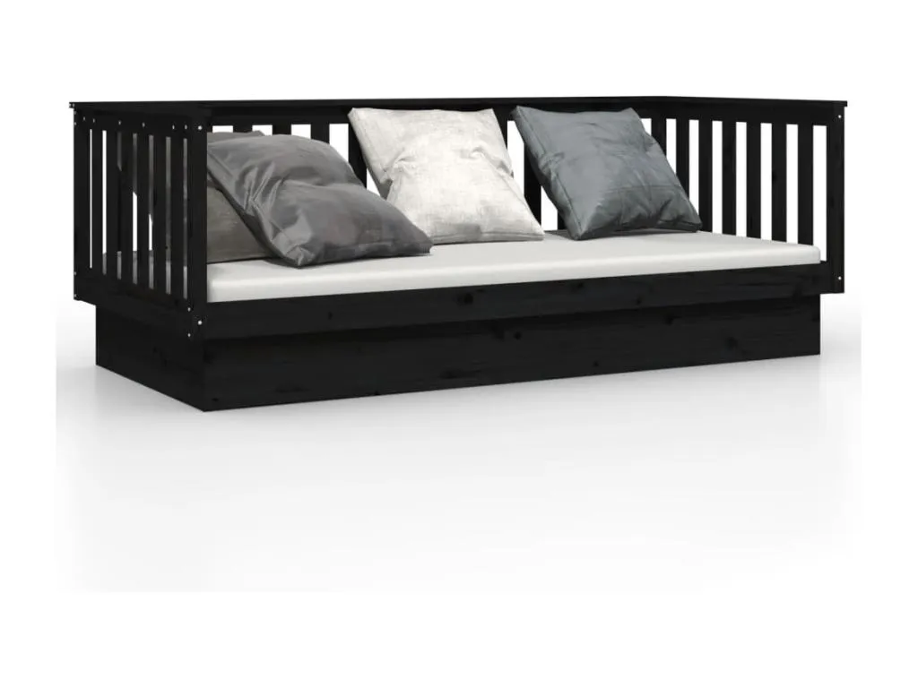 Sofá cama de Banakdecoracion maciza de Banakdecoracion negro 80x200 cm FHZY41859