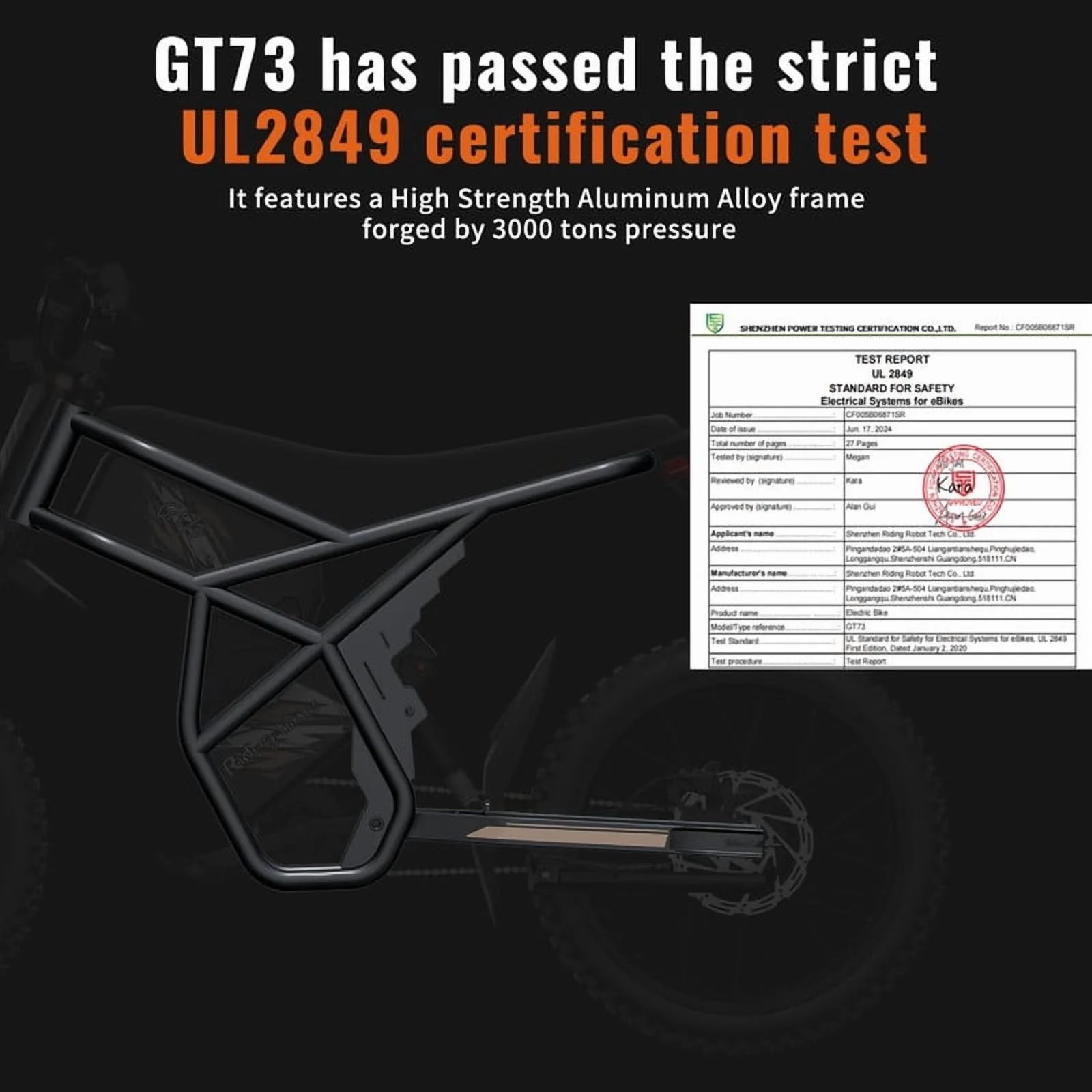 GT73 PRO 338 NM Electric Dirt Bike for Adults,3000W(Peak)Dual Motor 50Mph Max Speed,60V 50MPH 36.4AH Dual Battery Ebike,85 Miles Range, 25" Motorcycle Tires, All-Terrain for Mountain, Snow, UL2849 - Image 6