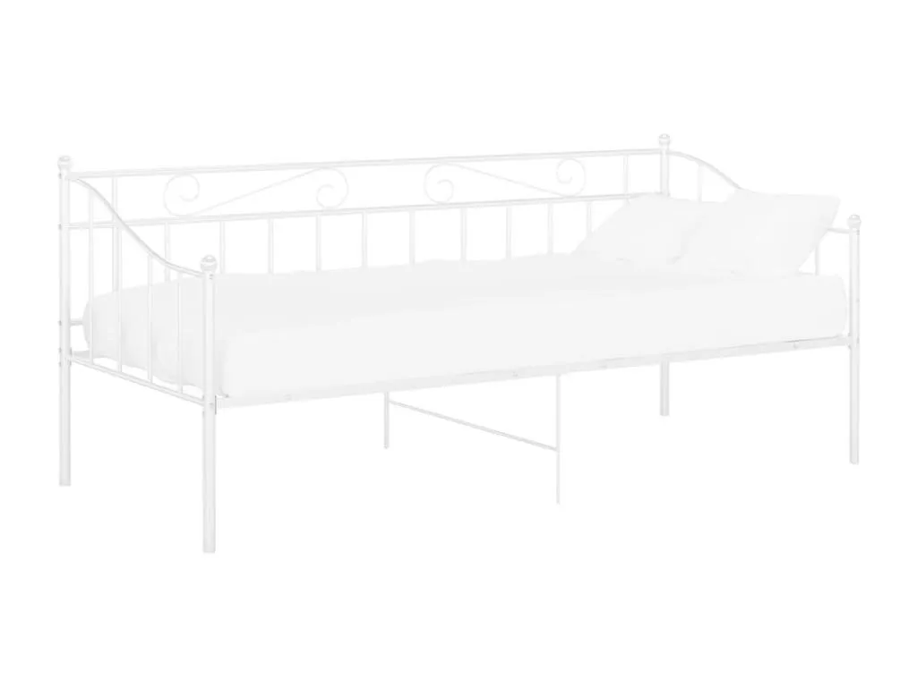 Estructura de sofá cama sin colchón Hogarmini blanco 90x200 cm fcxr13993