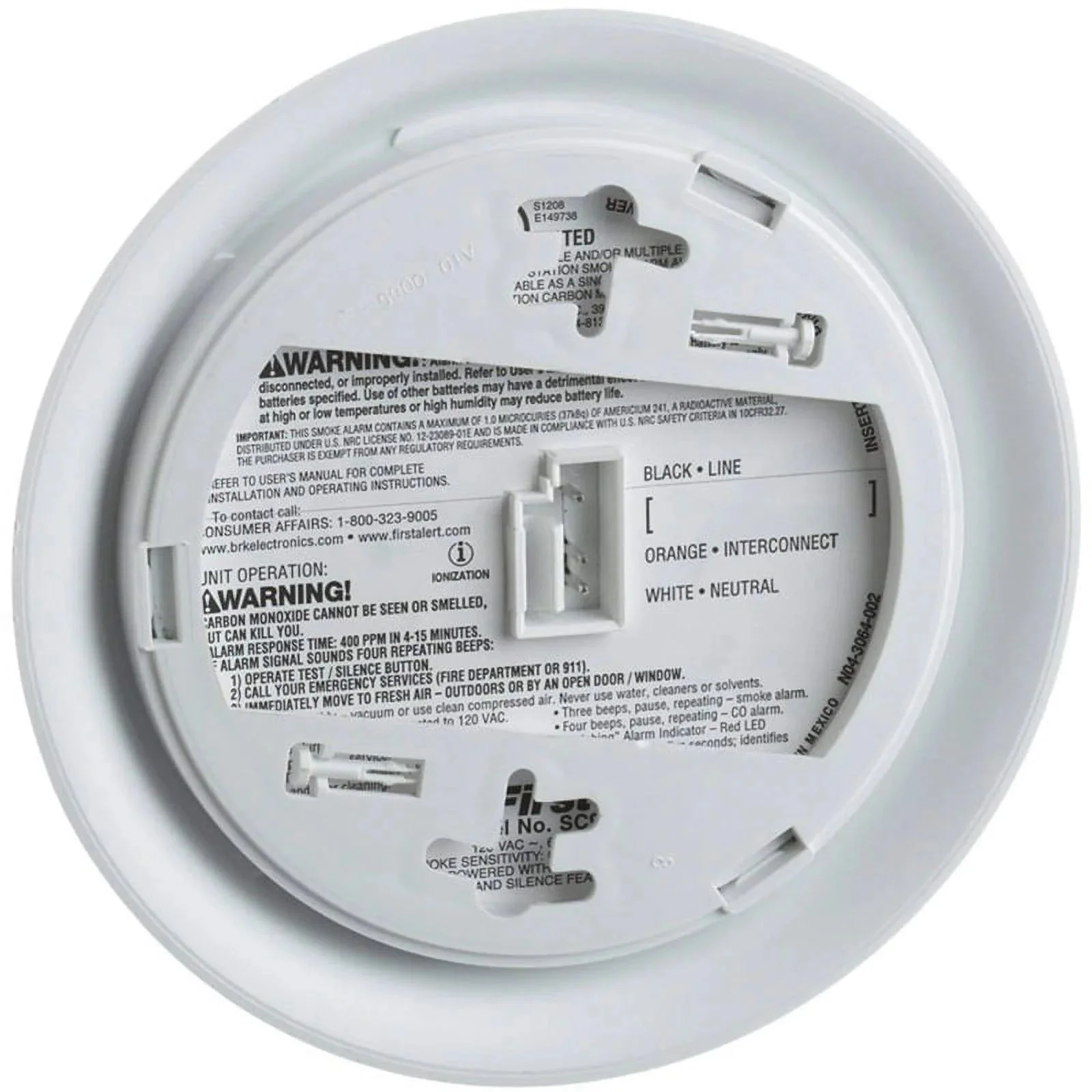 BRK Hardwired Smoke And Carbon Monoxide Detector 2 Pack With 9-Volt Battery Backup - 2X-SC9120B - Image 3 BRK Hardwired Smoke And Carbon Monoxide Detector 2 Pack With 9-Volt Battery Backup - 2X-SC9120B - Image 3