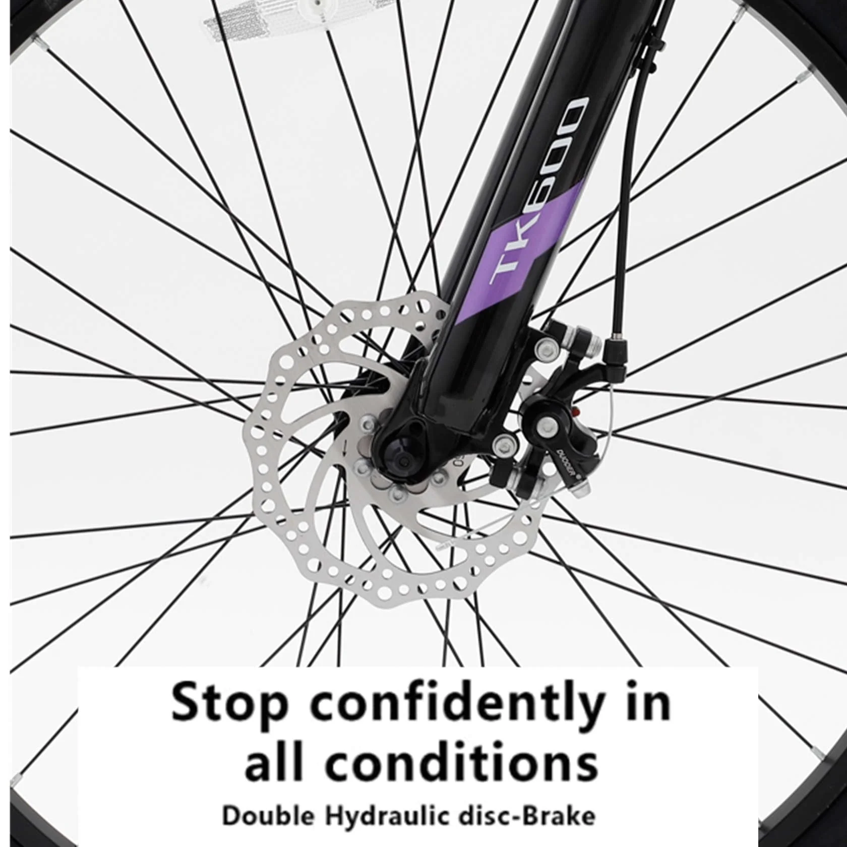 Dinling Hybrid Bike for Men and Women, Shimano 21-Speed, 26 Inch Mountain Bike Purple - Image 6