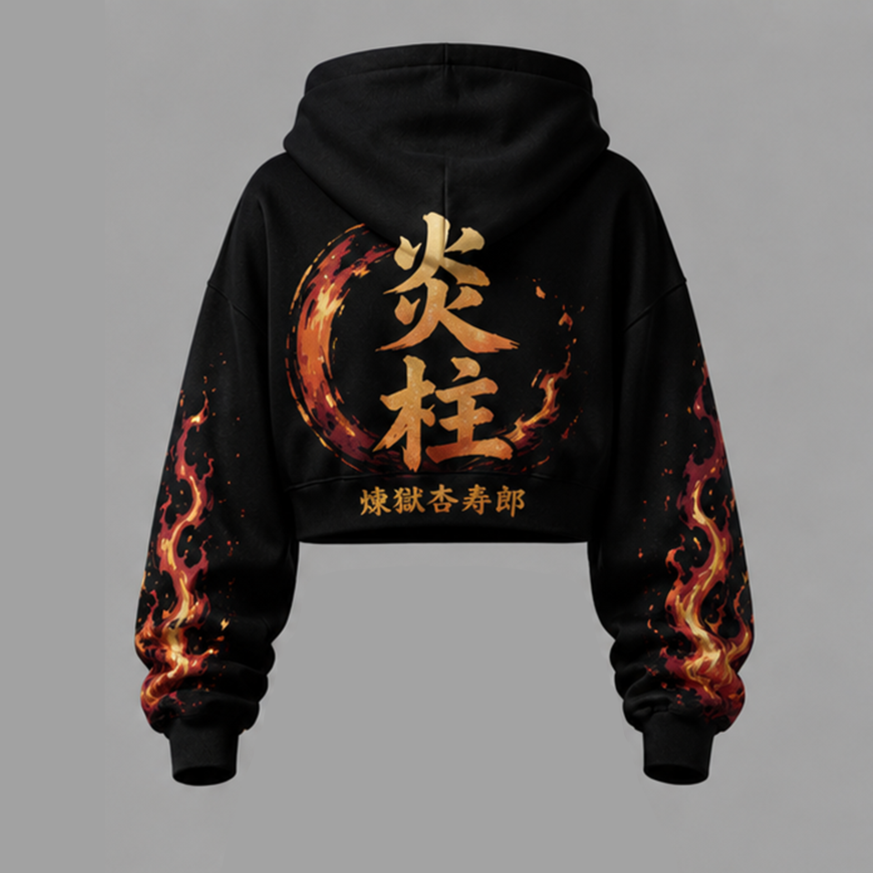 Demon Slayer Cropped Long Sleeve Hoodie & High Waist Jogger Pants Two Piece TeeThreads Sustain the Scene with Custom Apparel