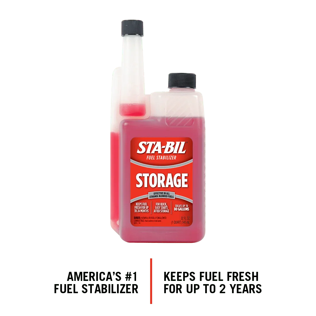 STA-BIL Storage Fuel Stabilizer - Keeps Fuel Fresh for 24 Months - Prevents Corrosion - Gasoline Treatment that Protects Fuel System - Fuel Saver - Treats 80 Gallons - 32 Fl. Oz.