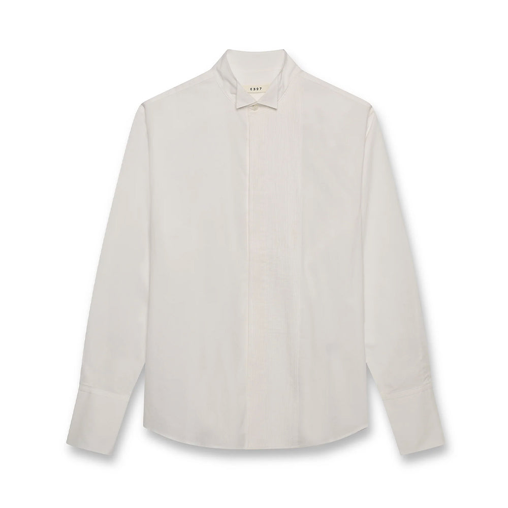 6397 - Chemise Micro Pleat Formal - Blanc