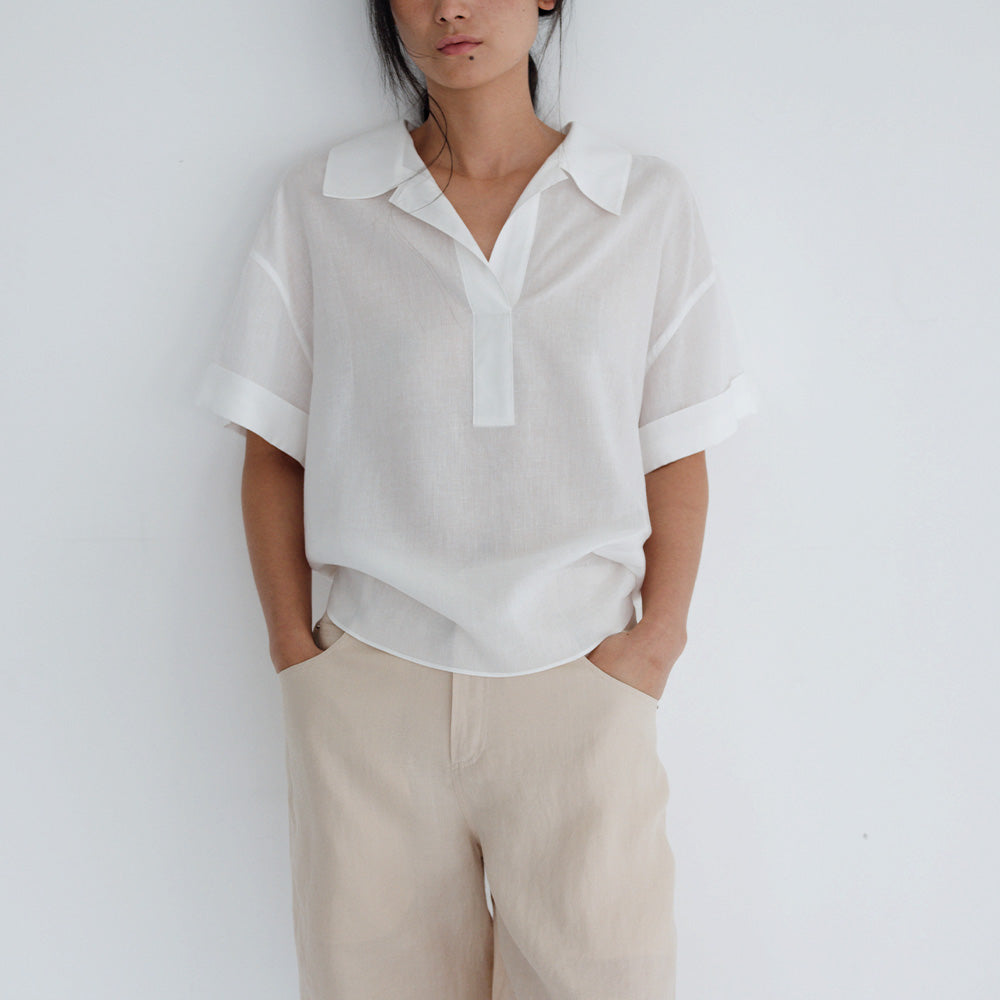 The Loom - Chemise Back Tuck - Beige Clair