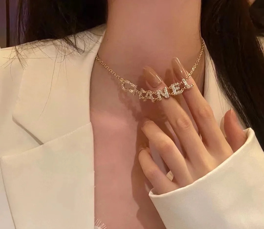 Chanel Monogram Letters Pendant Necklace - Original Replica Club