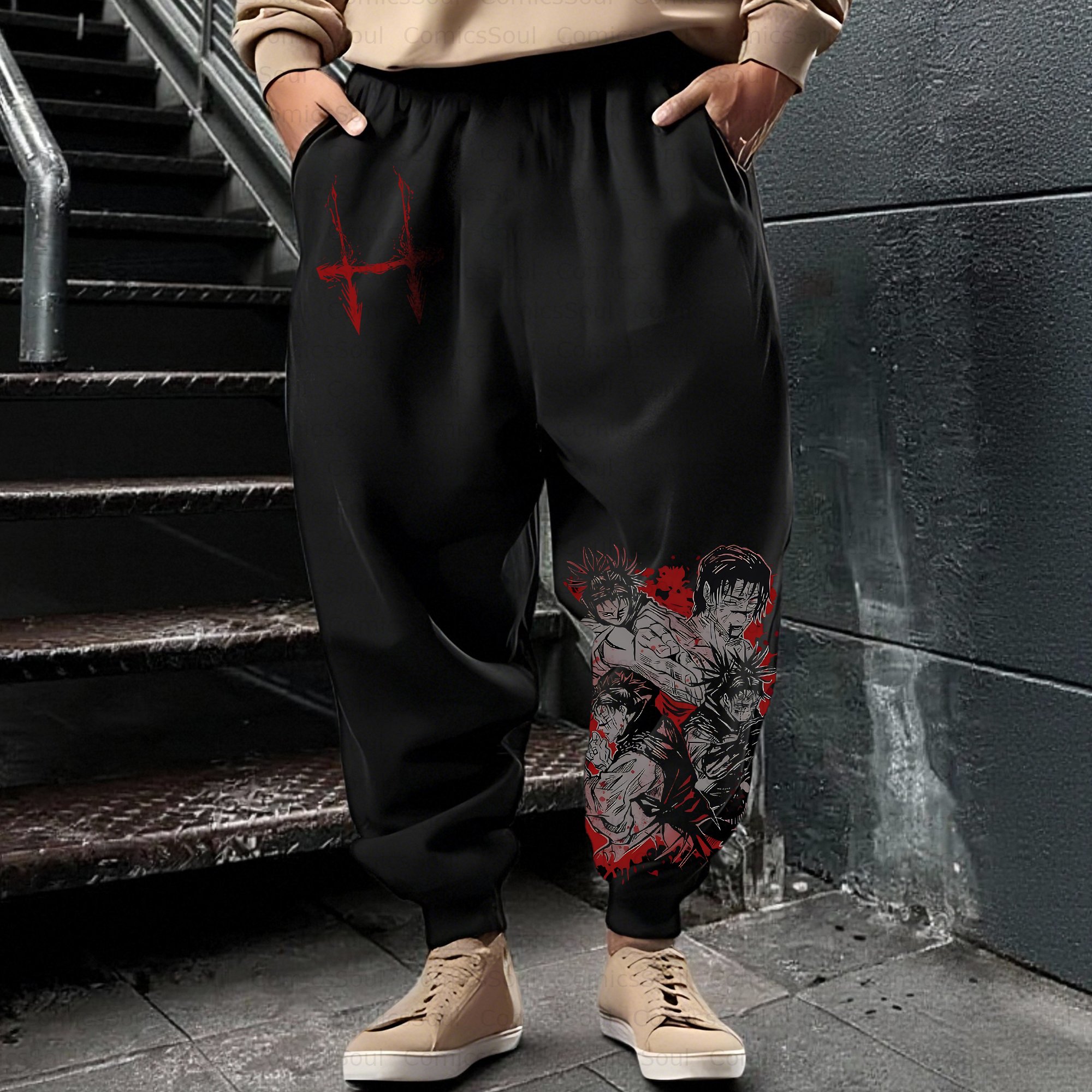 Unisex Casual Anime Streetwear Pant