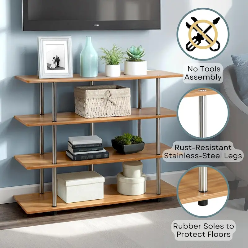 Convenience Concepts Designs2Go XL 55-Inch Highboy 4-Tier Television Stand
