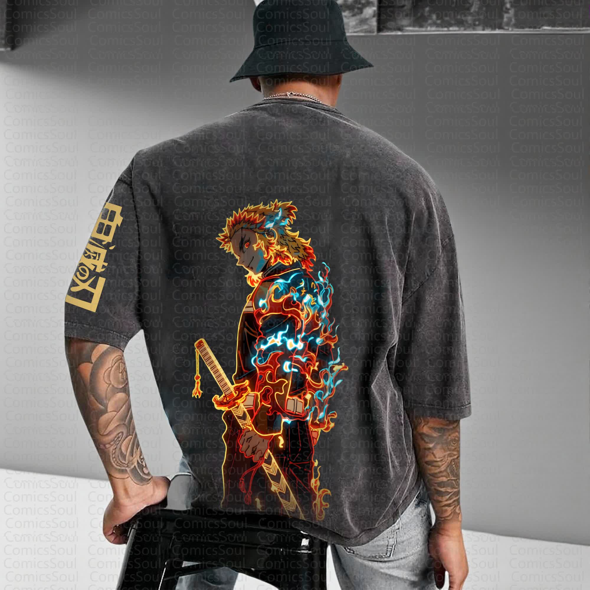 Unisex Anime Inspired Vintage Washed T-Shirt丨Comicssoul