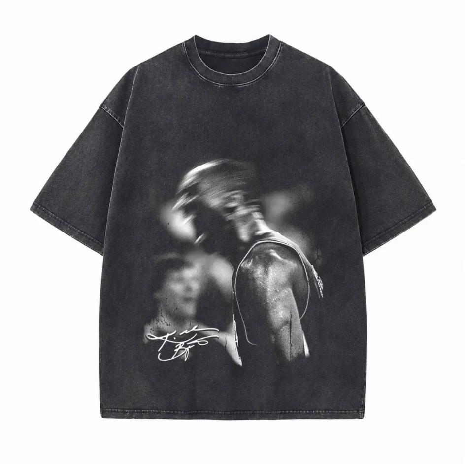 Basketball Player Motion Blur Printed Unisex Washed T-Shirt
