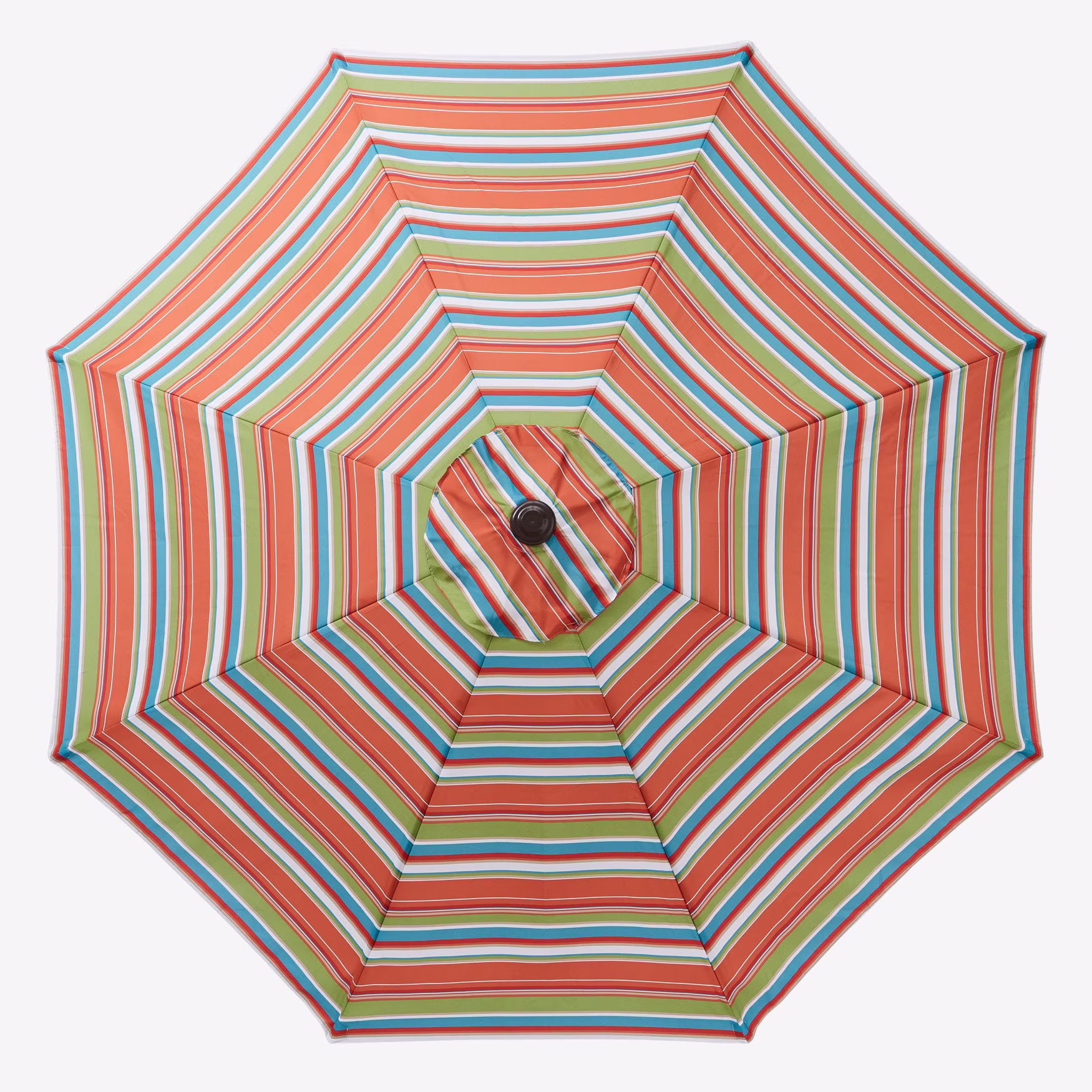 BrylaneHome Outdoor Tilt-And-Crank Umbrella With 8 Sturdy Steel Ribs Heavy Duty Fade-Resistant Tilting Shade Patio Garden Backyard Décor Pool Home
