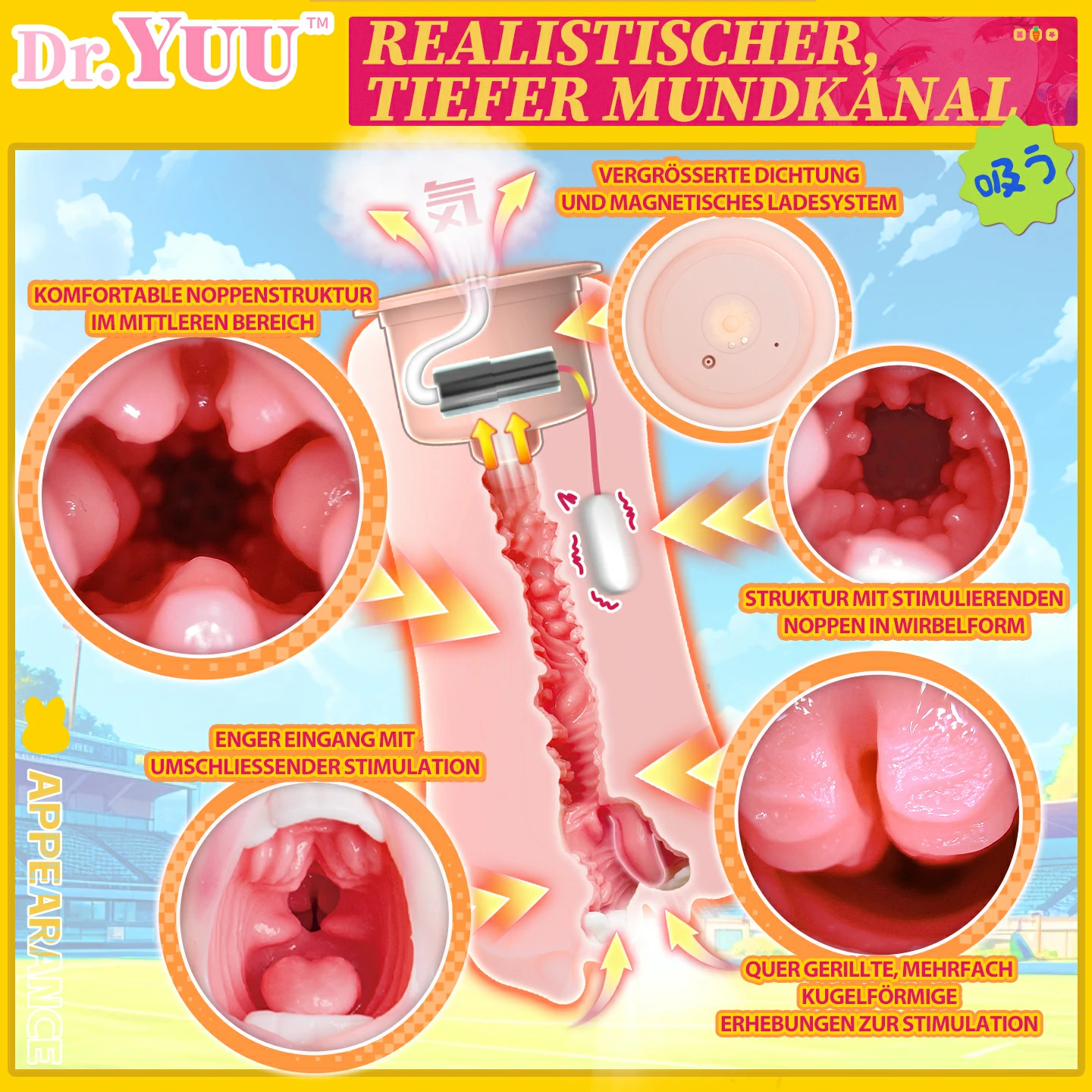 Dr.YUU Männer-Masturbator mit Saugfunktion & 5 Modi | Versand aus Asien – Lieferzeit ca. 10-18 Werktage - DR.YUU™