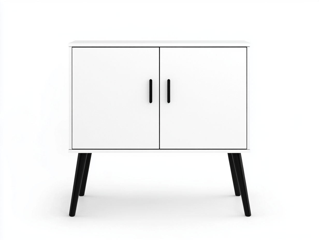 Armario blanco moderno de madera para sala de estar 80x70x35 cm
