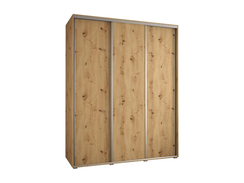 ARMARIO Boverdeco 1 DE PUERTAS CORREDERAS 235.2/190/60 3 puertas (Artisan/Artisan/Plata)