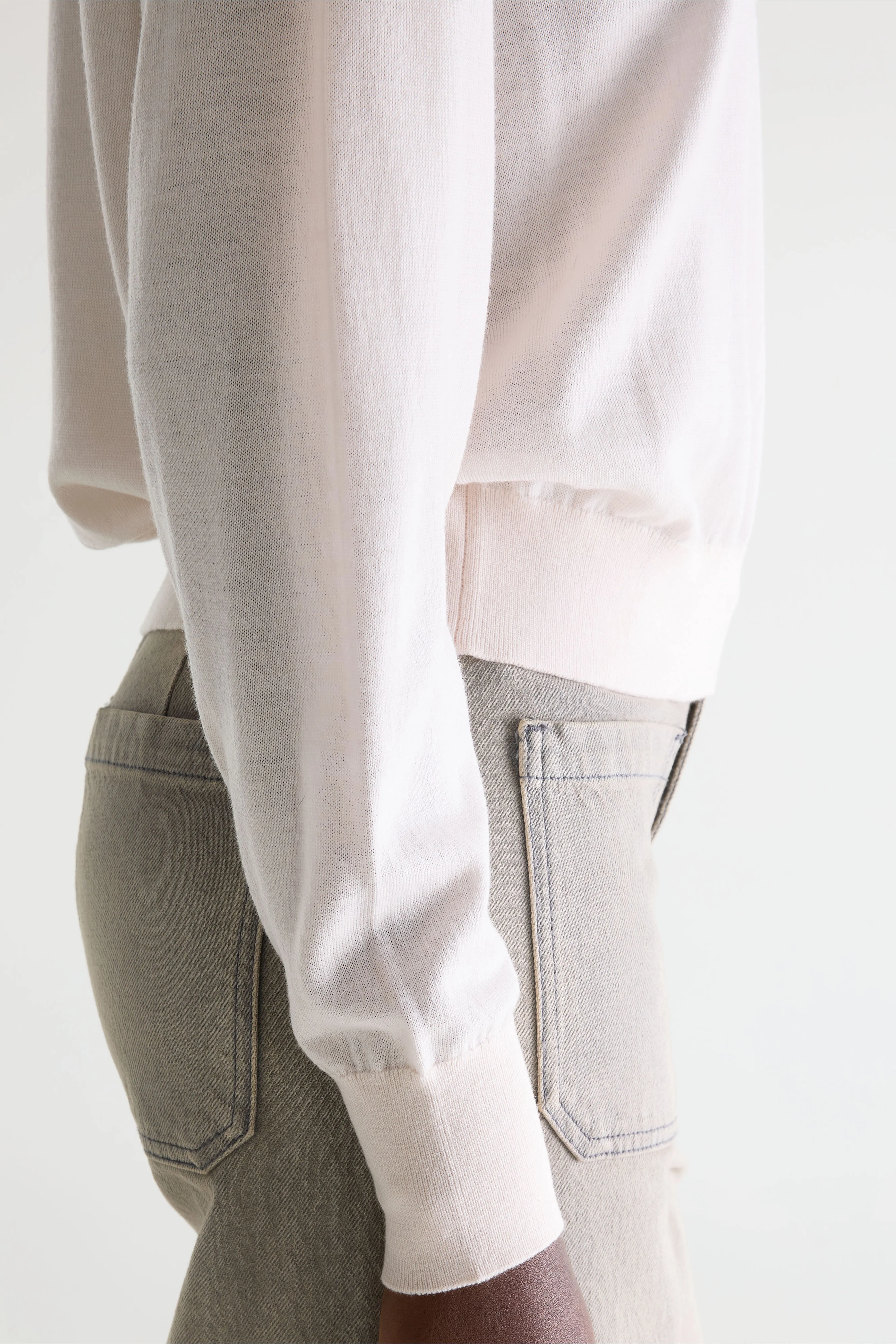 Bellerose Delen classic crewneck ivory white sweater (252 / W / IVORY)