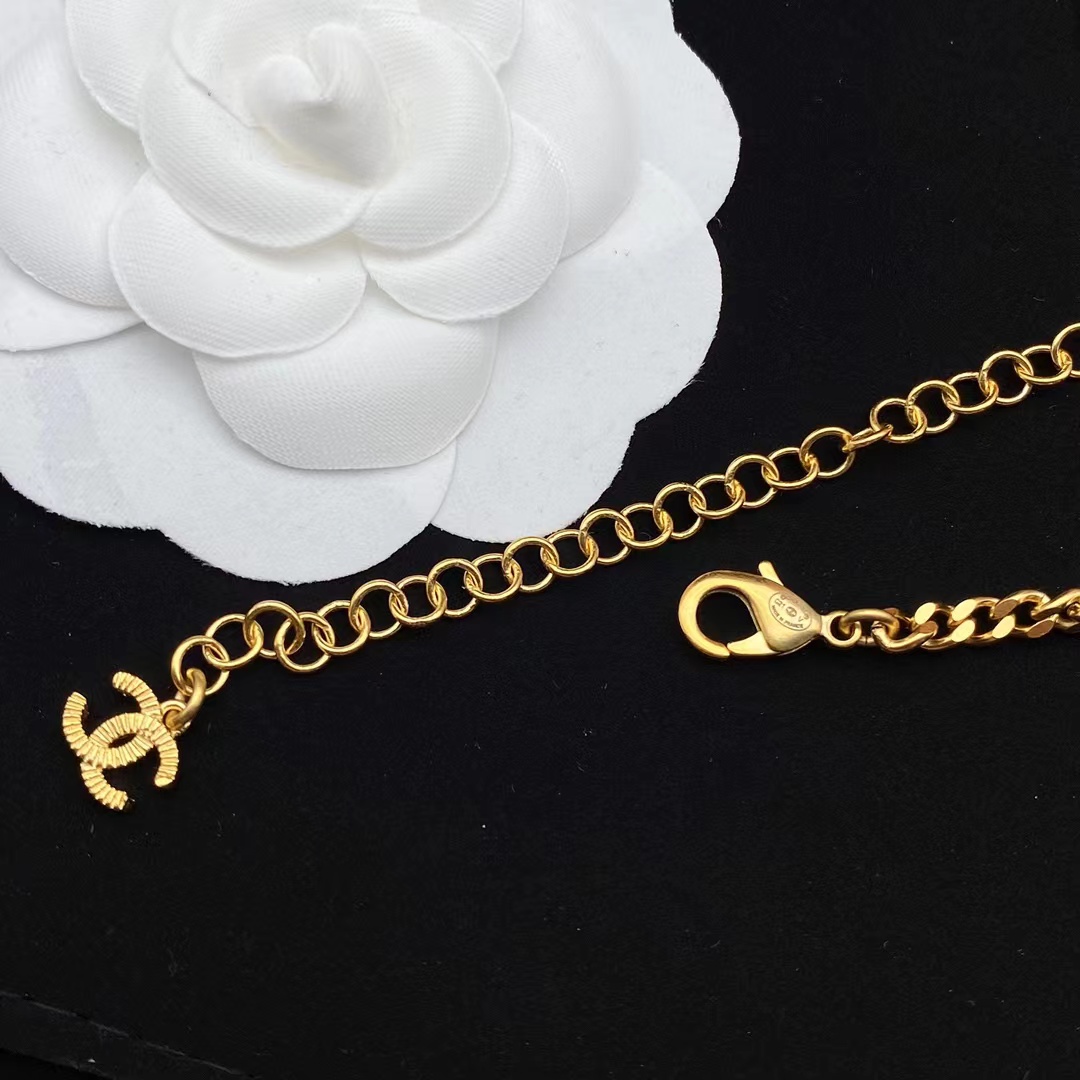 Chanel Half Pearl Half Chain Double C Pendant Necklace - Original Replica Club