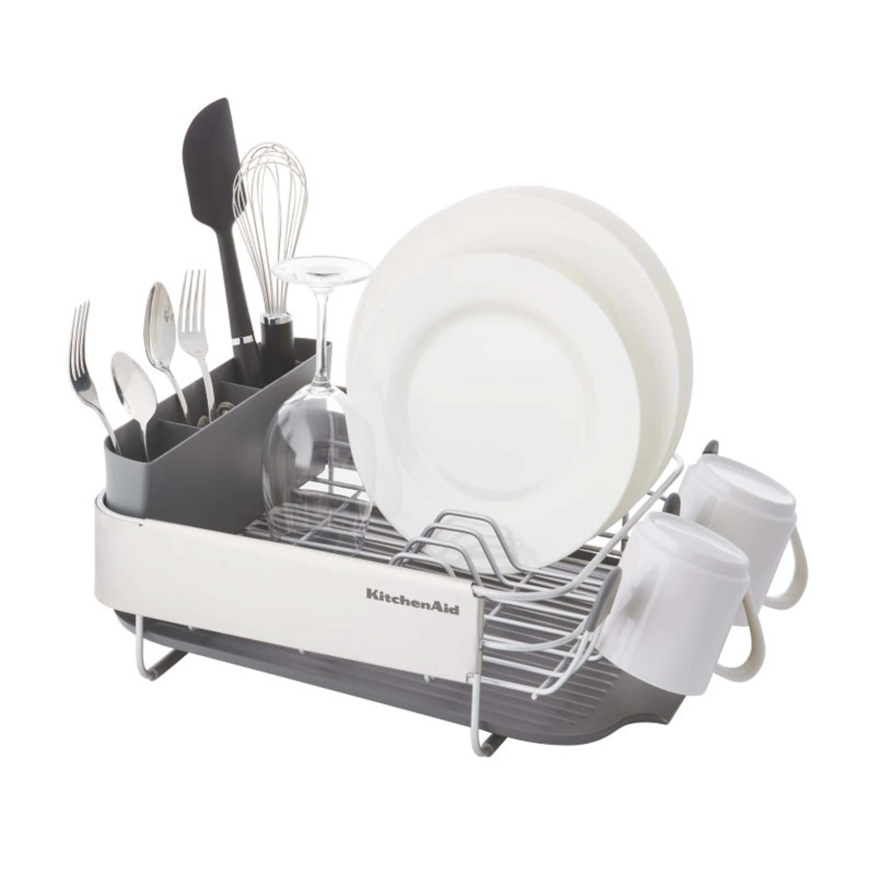 Kitchenaid Stainless Steel Wrap Compact Dish Rack in Satin Gray - Image 4