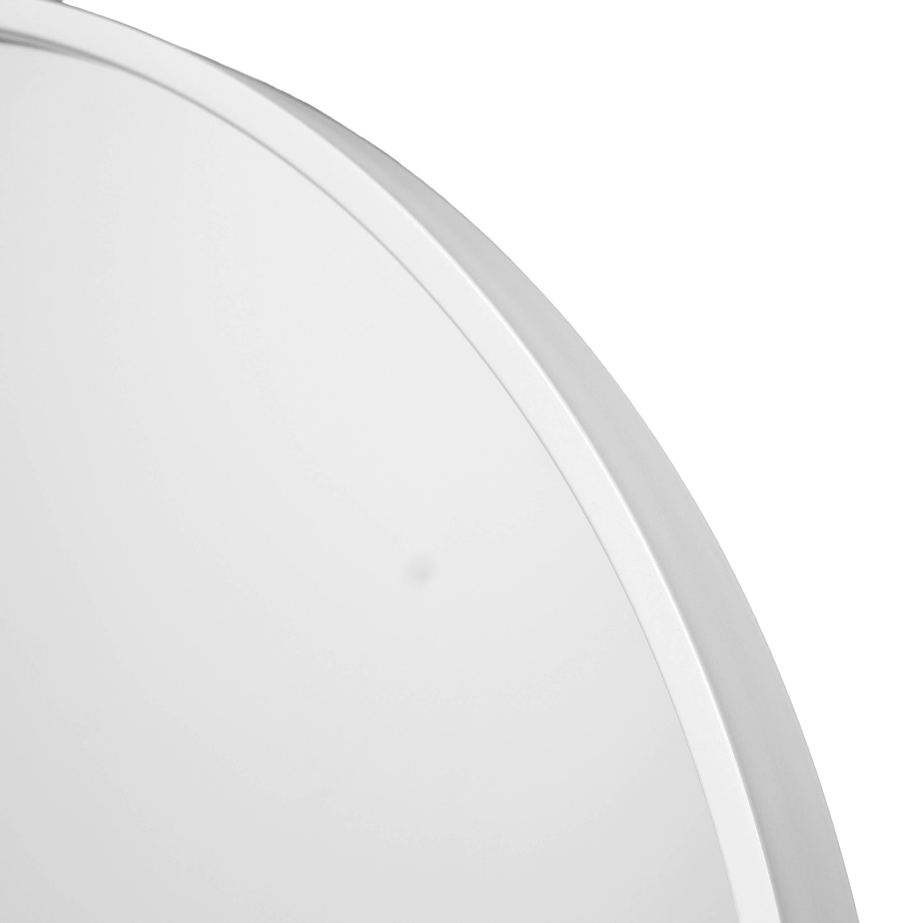 Fragix Boston wandspiegel rond - Wit - Metaal - Ø35cm