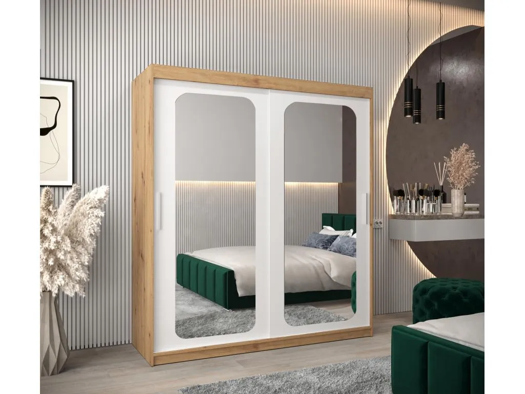 ARMARIO Banakdecoracion T3 DE PUERTAS CORREDERAS 200/180/62 2 puertas (artisan/blanco) 13763RQDH