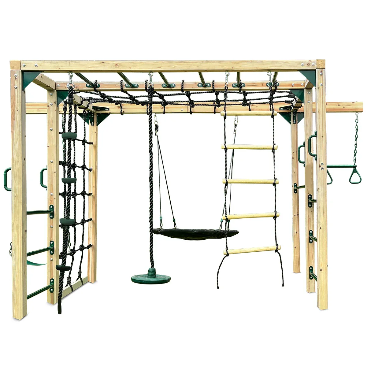 Lifespan Kids Premium Timber Jungle Gym Play Centre, 406cm x 196.2cm x 205cm, 5 Children, 50kg - Orangutan Climbing Cube - Image 2 Lifespan Kids Premium Timber Jungle Gym Play Centre, 406cm x 196.2cm x 205cm, 5 Children, 50kg - Orangutan Climbing Cube - Image 2