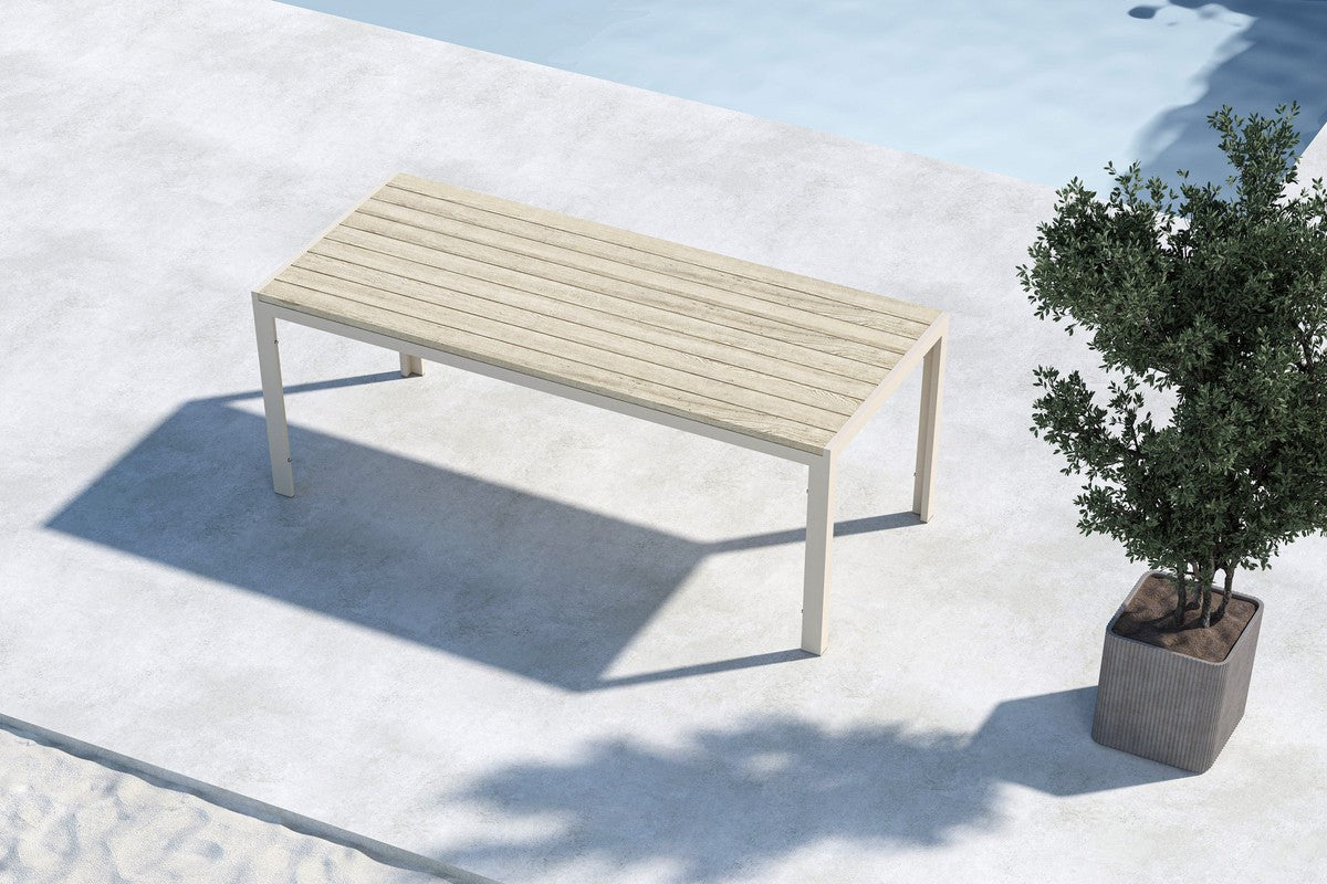 Rebellenclub Cappero Tuintafel - 205 x 90 cm - Beige
