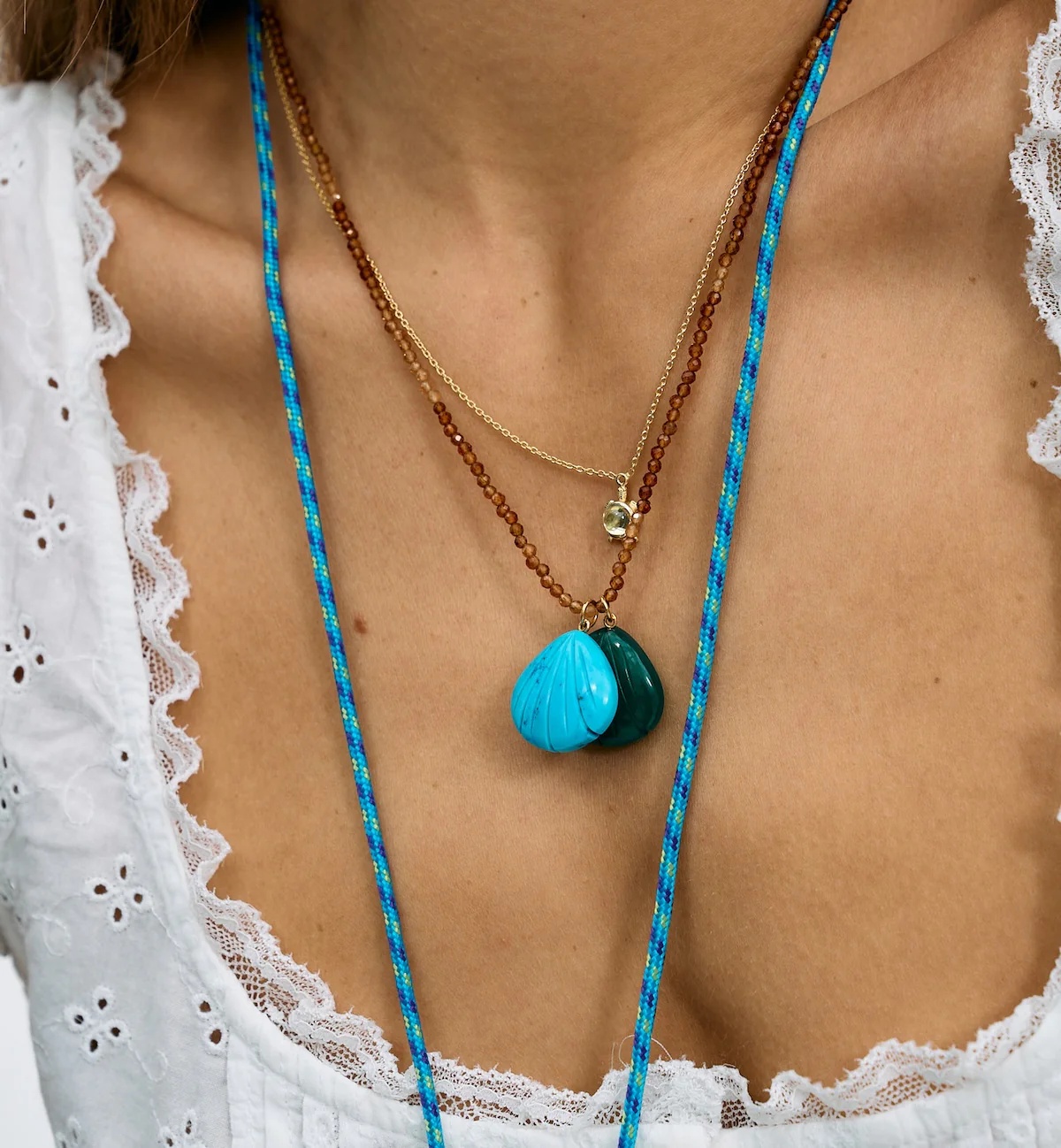 Hessonite Gemstone Necklace