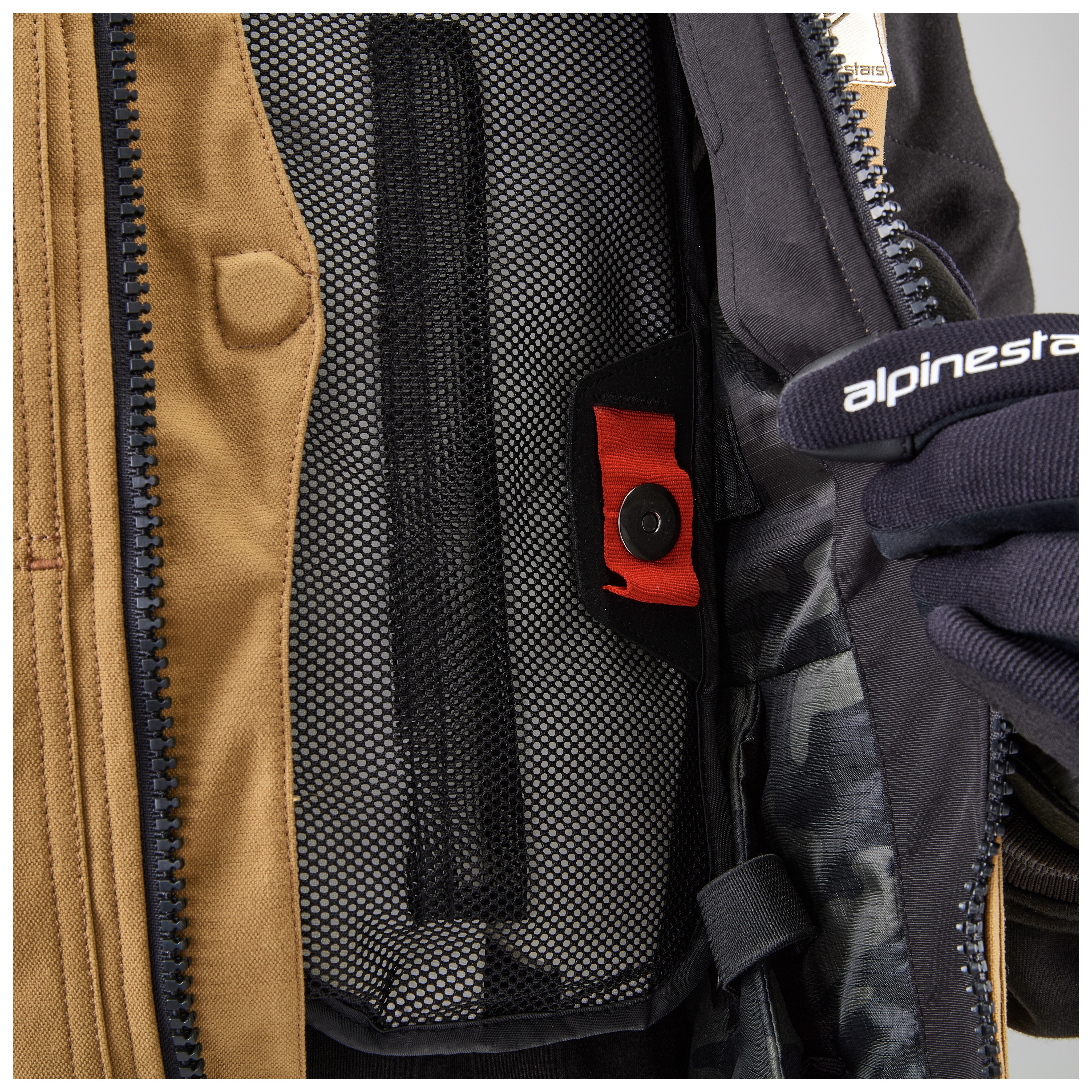 SportsBikeShop Alpinestars Tech-Air 3 Canvas Vest Airbag System Tan / XL [Open Box]