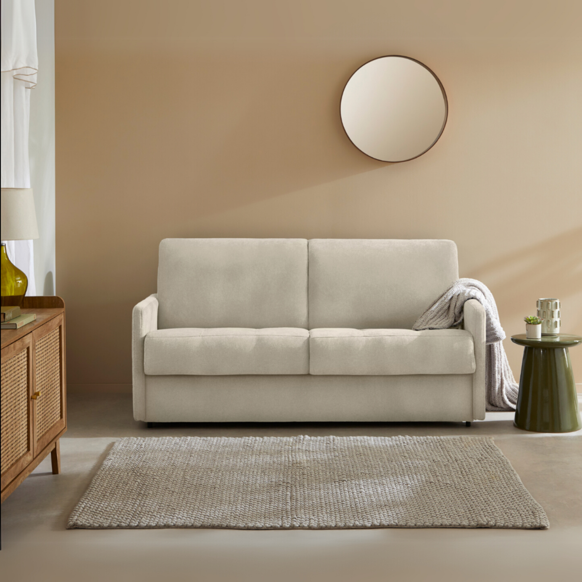 Calicosy - Slaapbank 3-zits in stof COSENZA