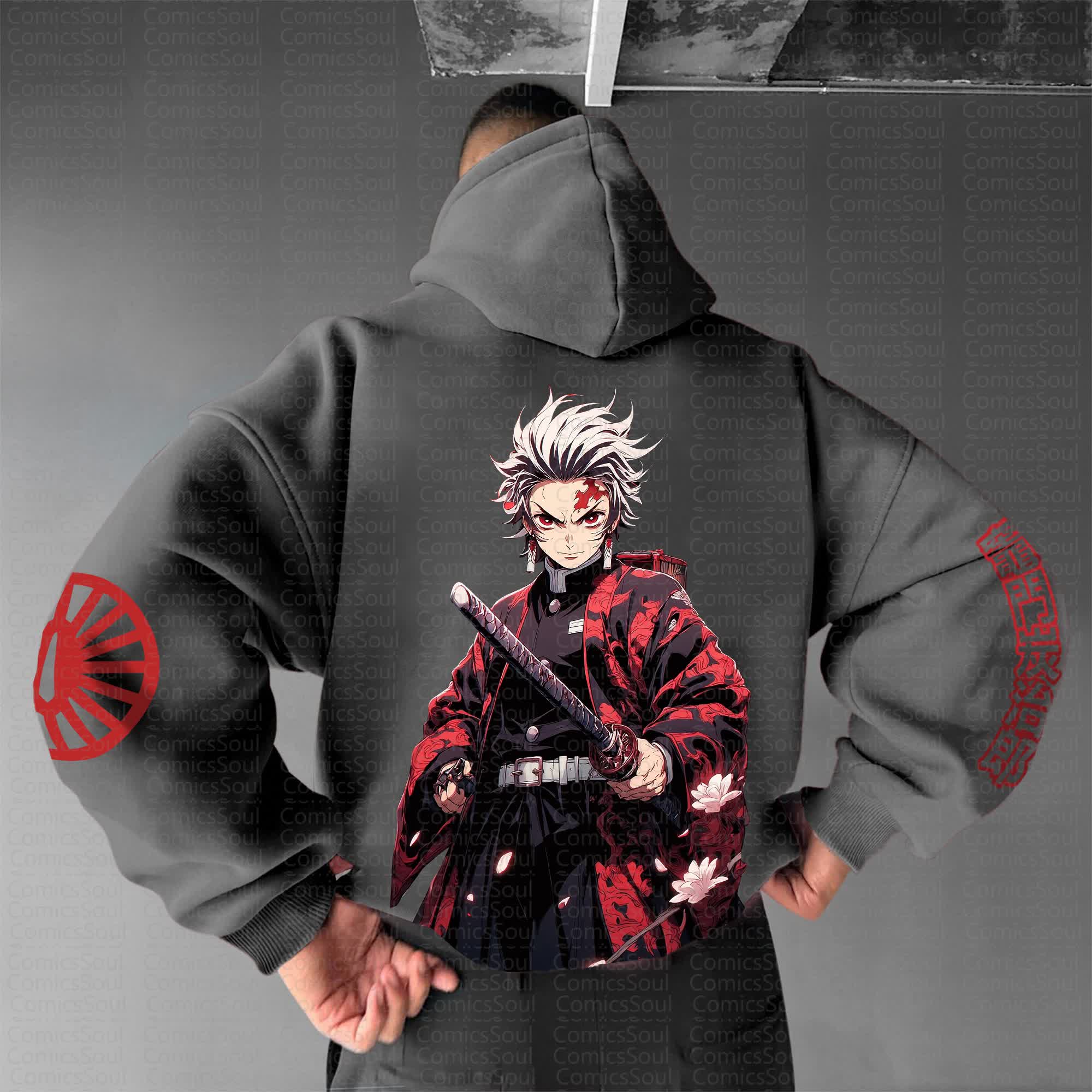Unisex Anime Graphic Streetwear Vintage Hoodie丨Comicssoul