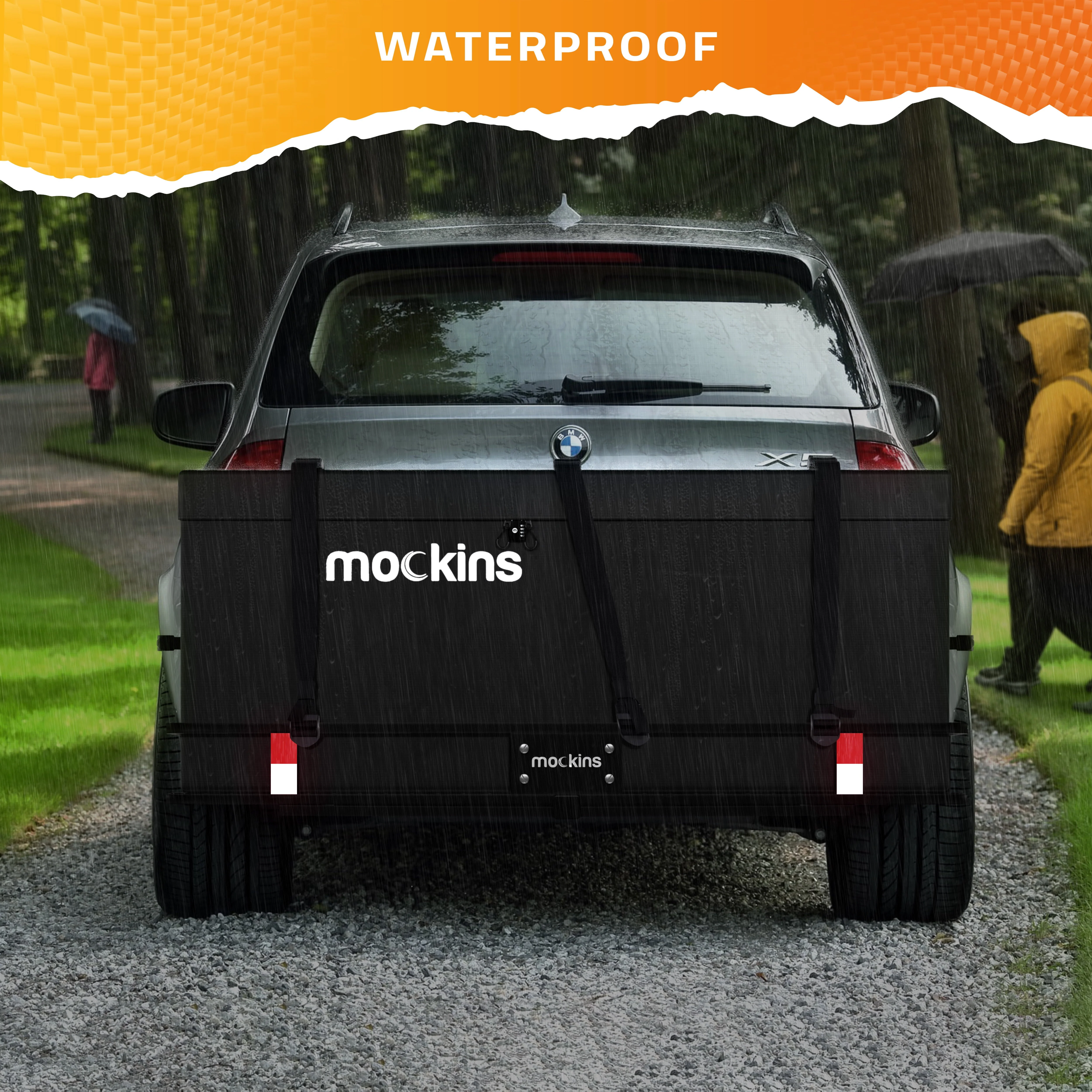 Mockins 60"x20"x6" Car Cargo Carrier Hitch Mount | 500 lbs Cap. Folding Hitch Basket with 16 CF Cargo Bag - Image 10
