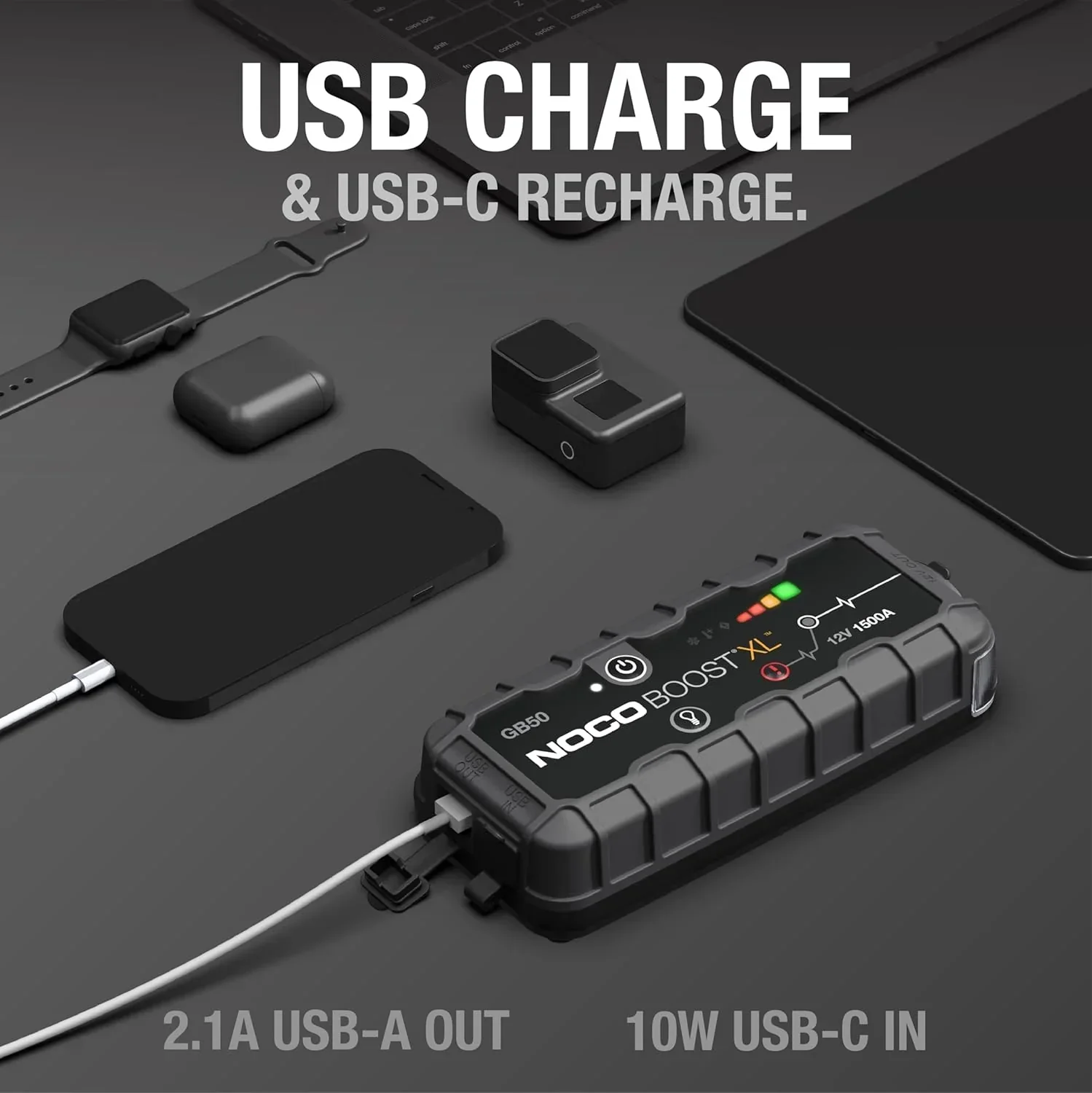 NOCO Boost XL GB50 1500 Amp 12-Volt UltraSafe Lithium Jump Starter Box Car Battery Booster Pack