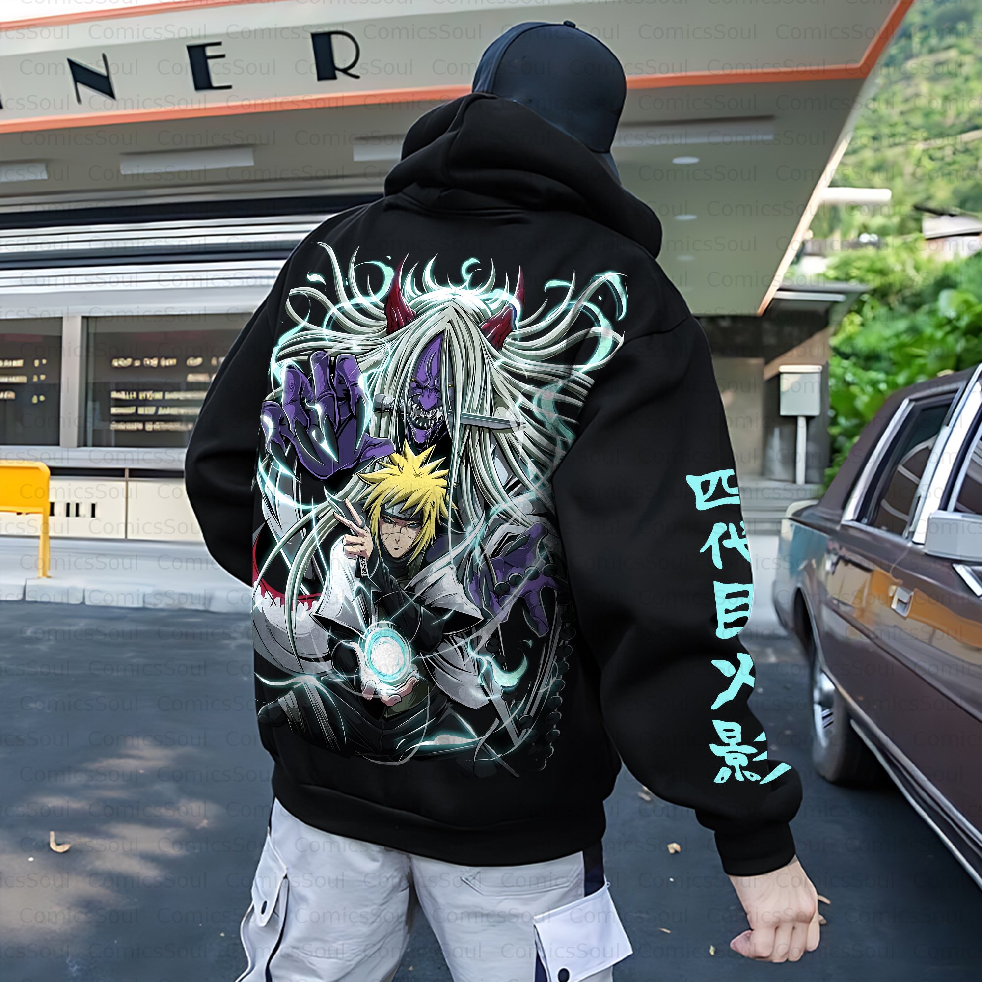 Unisex Anime Inspired Vintage Plush Hoodie