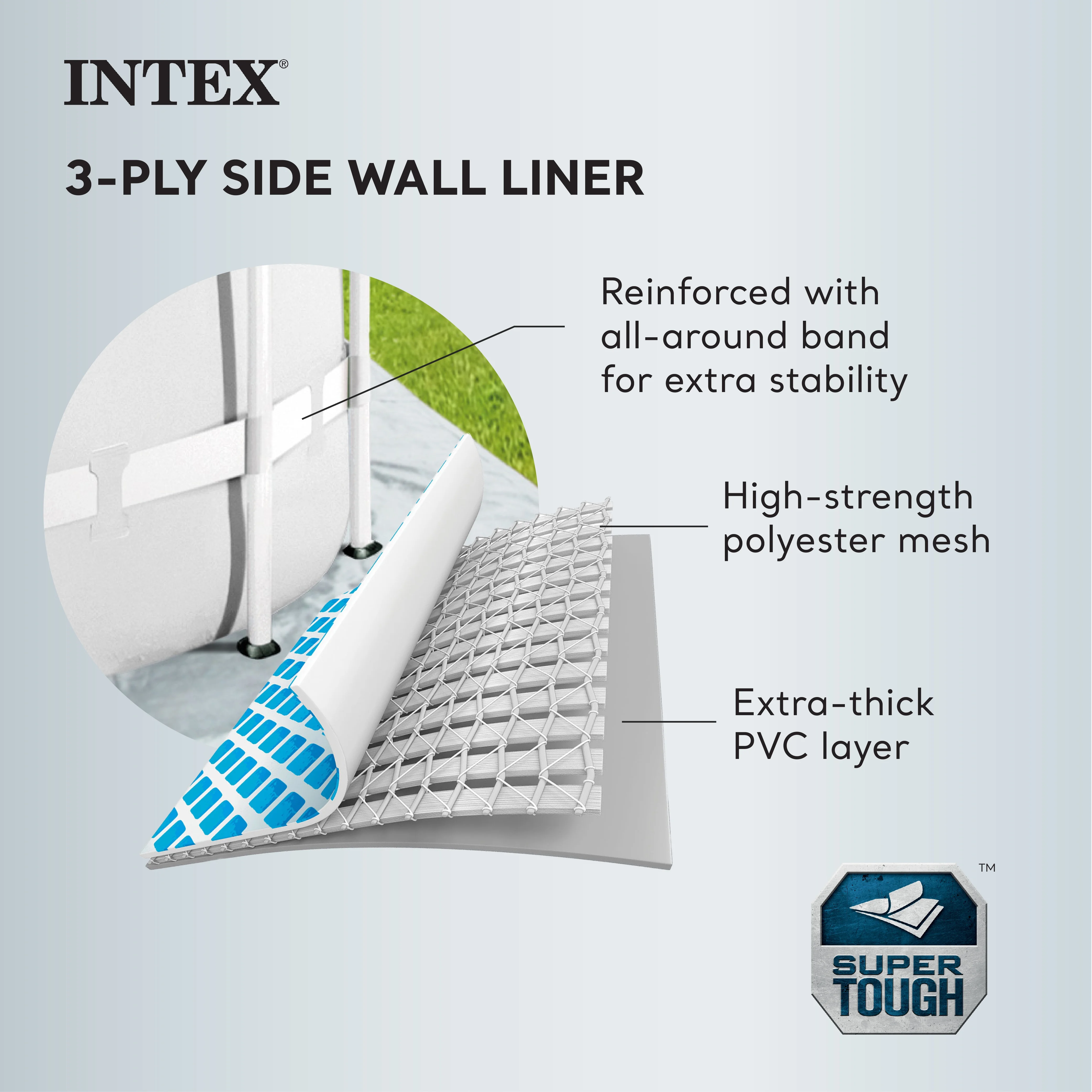 Intex 12 Foot Prism Frame Above Ground Swimming Pool with Pump & Pool Ladder - Image 4
