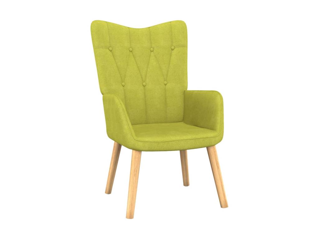 Sillón de relajación con taburete Tela verde