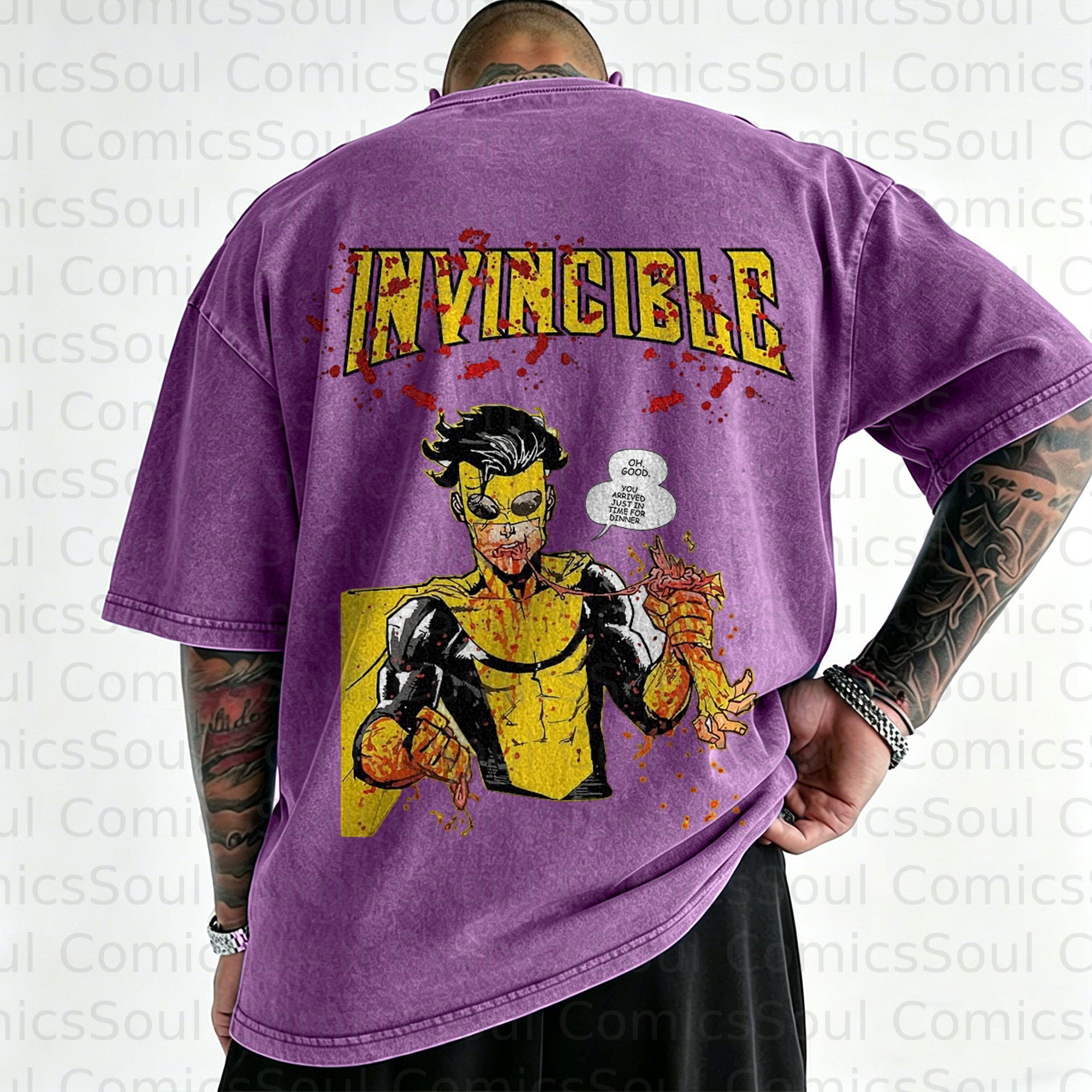 Unisex Anime Inspired Vintage Washed T-Shirt