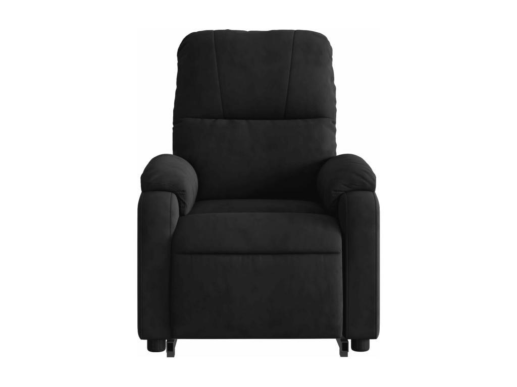 Sillón eléctrico reclinable elevable tela microfibra negro