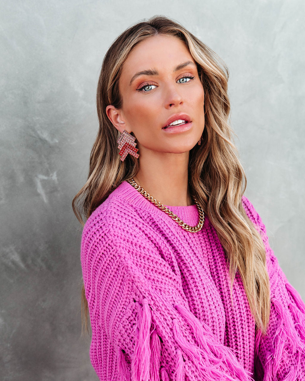 Chevron Drop Earrings - Multi - FINAL SALE - Se7enfashion