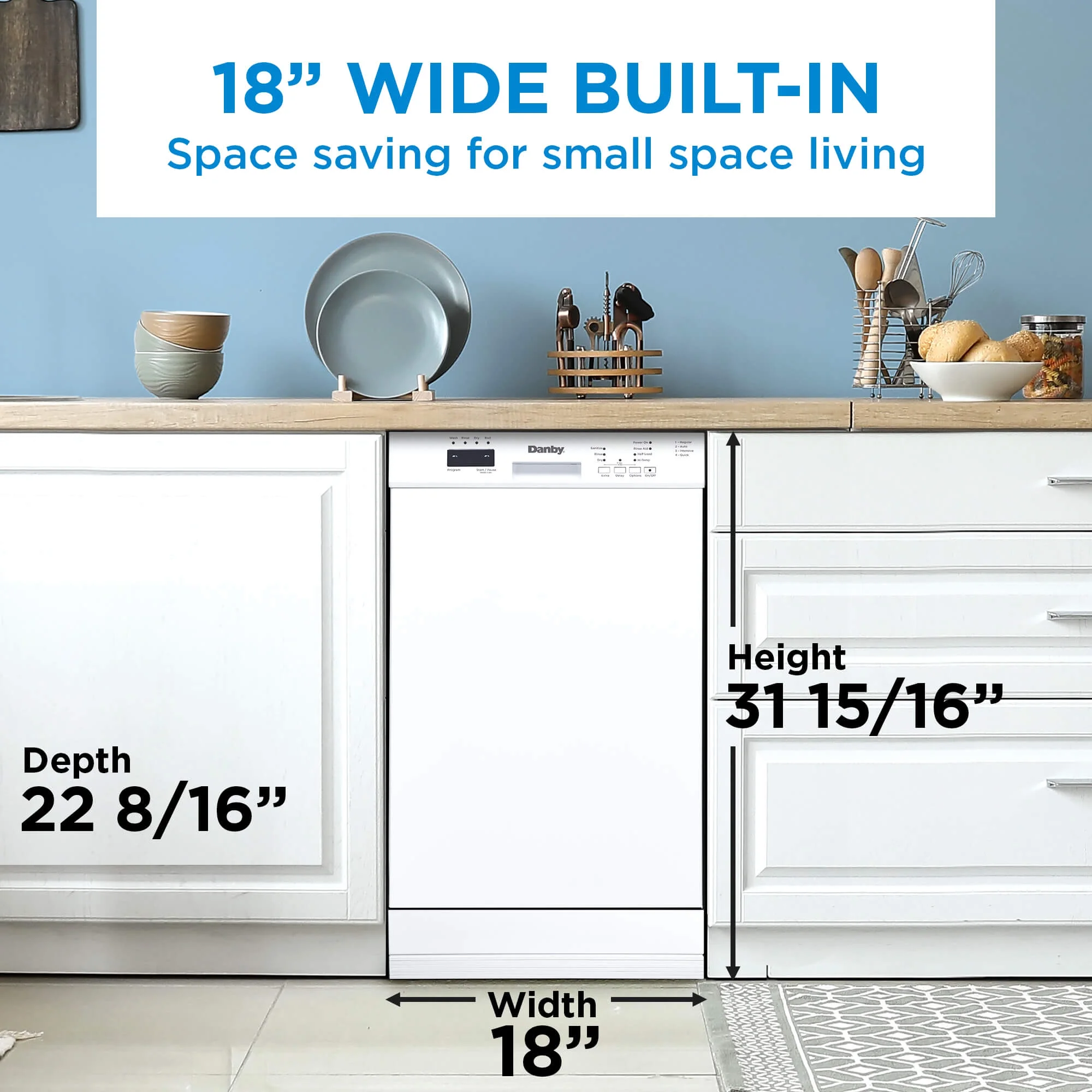 Danby DDW18D1ESS 18" Wide Built-in Dishwasher in Stainless Steel - Image 10