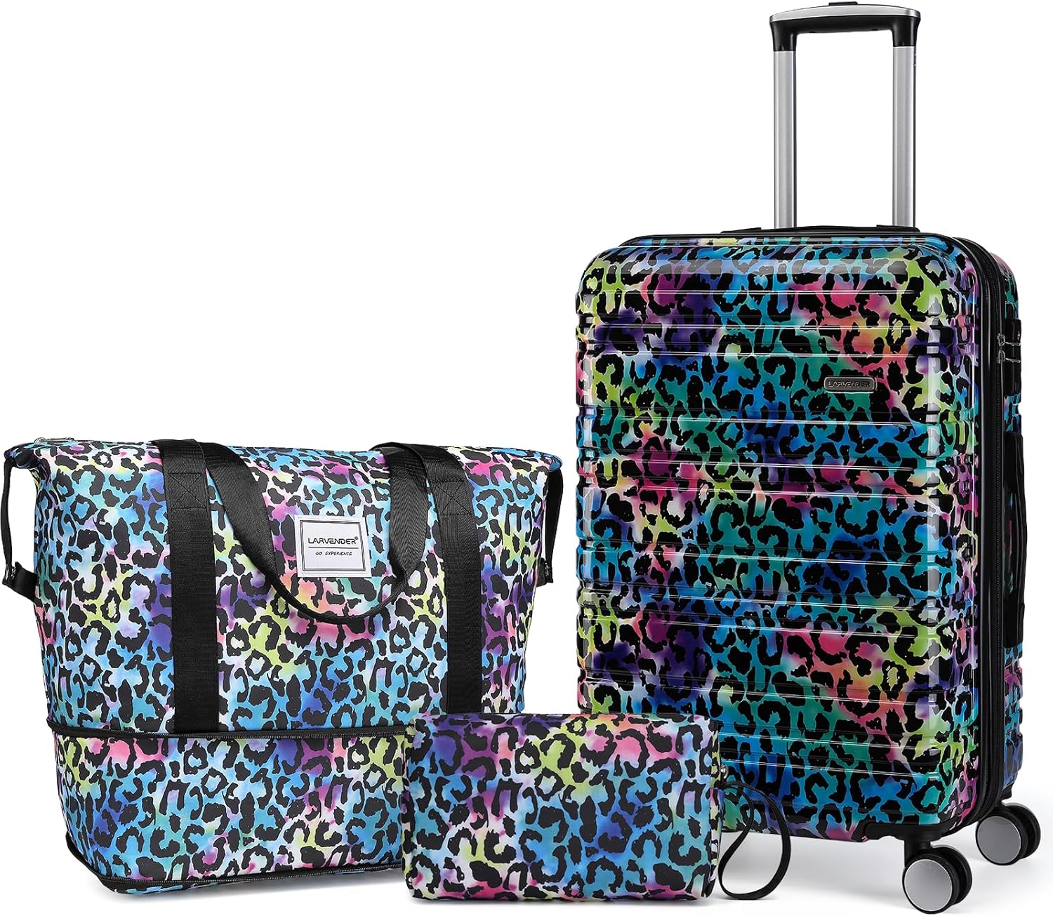 6-piece luggage set, expandable hardshell suitcase set with spinner wheels, lightweight rolling luggage set