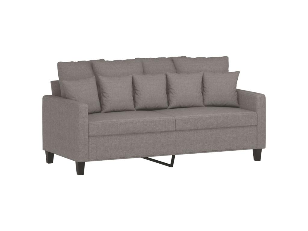 Sofá de 2 plazas de tela gris taupé 140 cm