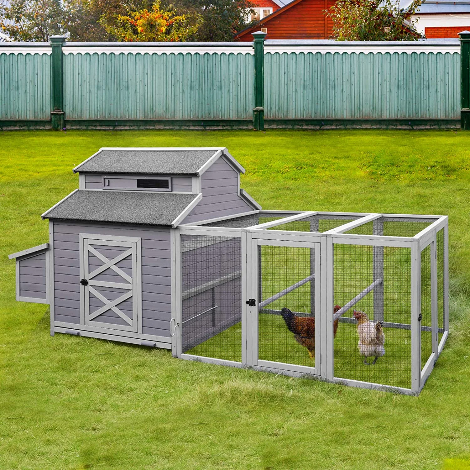 Aivituvin Extra Large Chicken Coop Wooden Hen House for 8-10 Chickens - Image 7