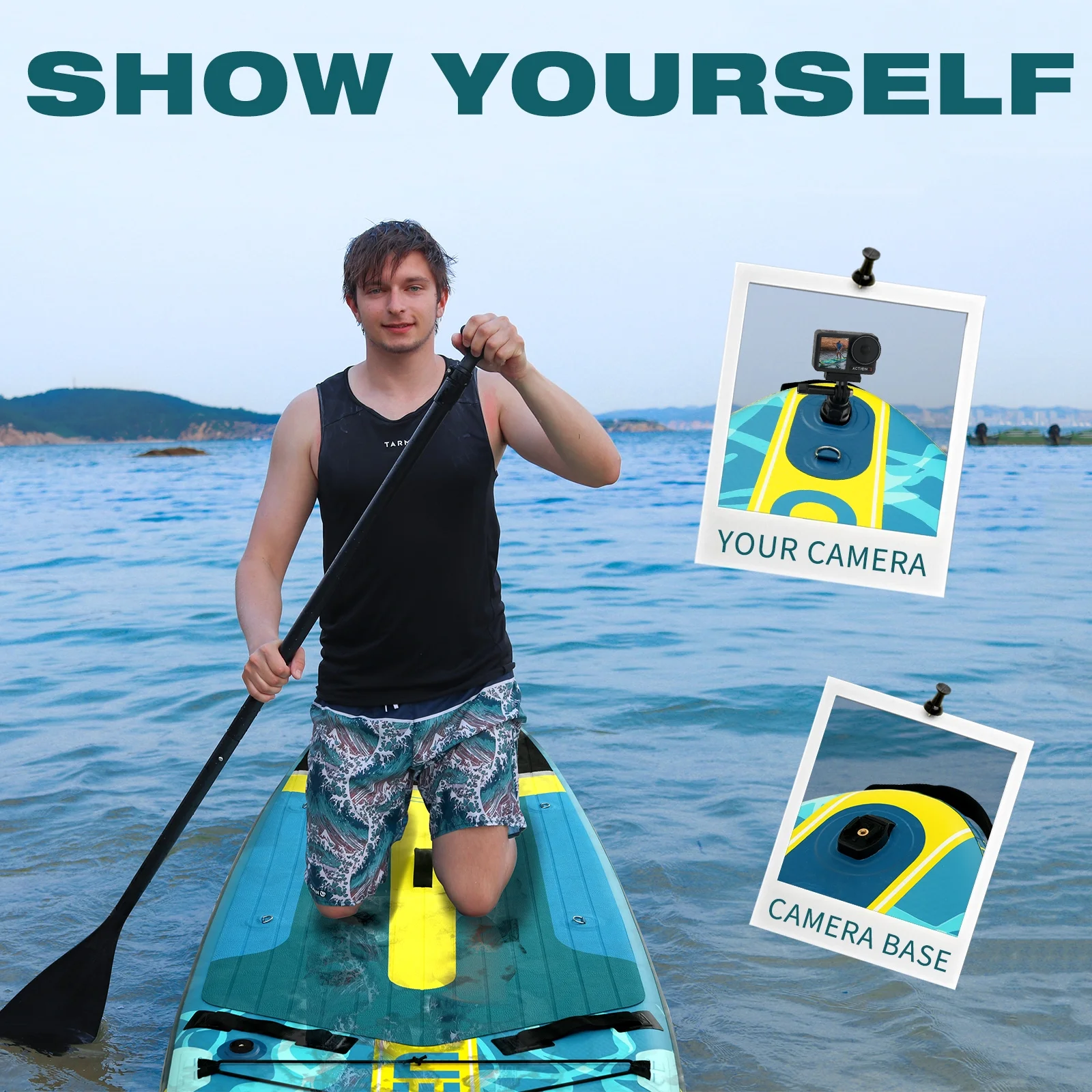 Genreen Inflatable Fishing Paddle Board 11" Stand up Paddle Board with Full SUP Premium Accessories - Image 4