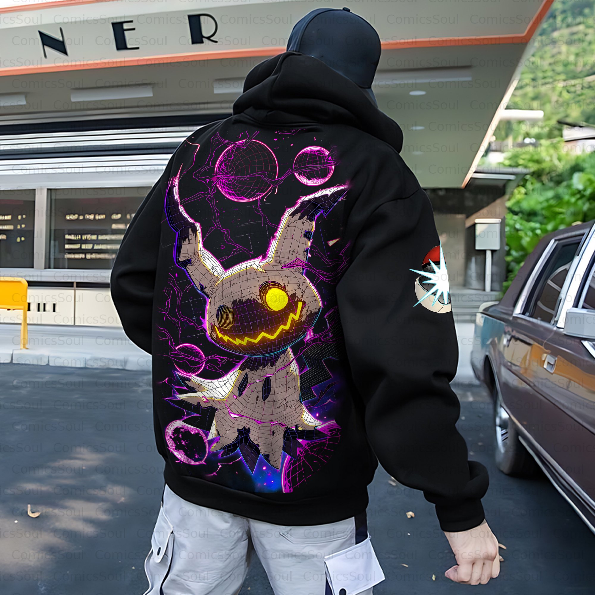 Unisex Anime Inspired Vintage Plush Hoodie