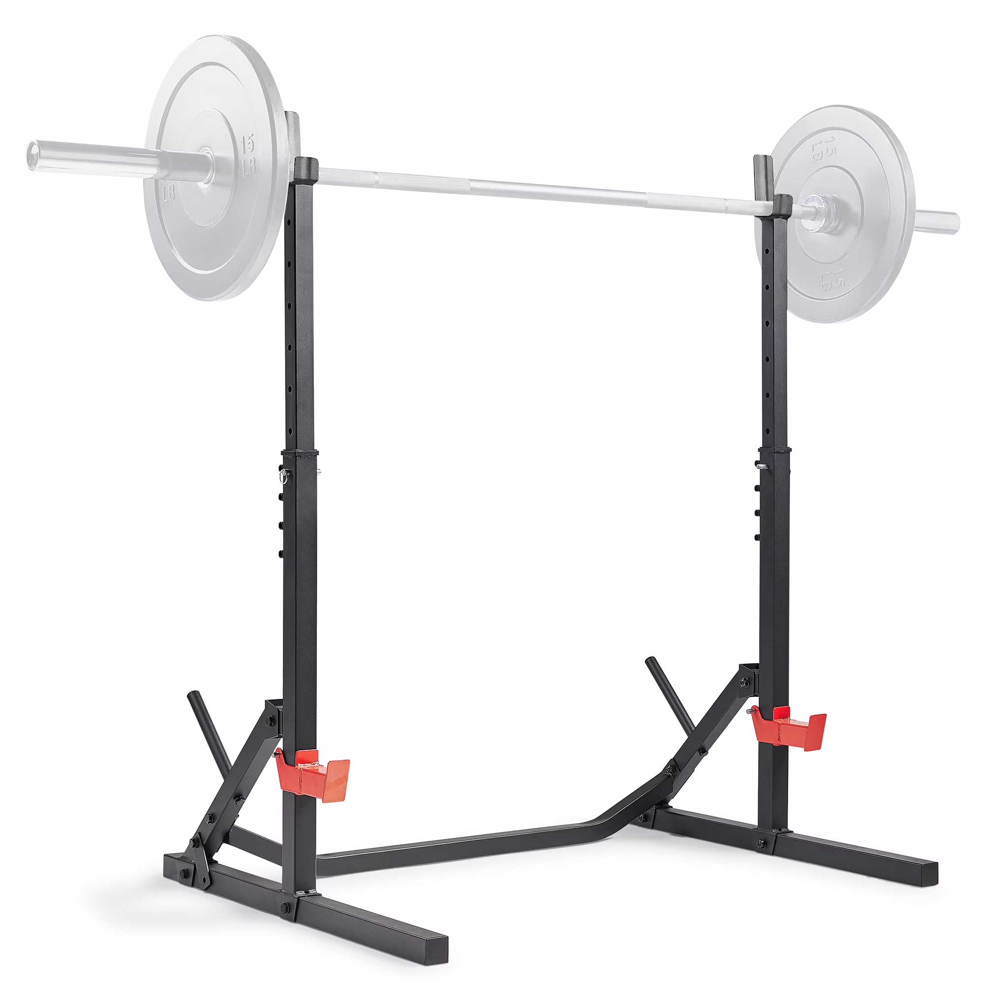 Sunny Health Fitness Adjustable Bench Press Squat Weight Rack, Shoulder Press, Incline Bench Lift, Dumbbell Rows, Deadlifts - SF - XF922011(Power Zone Squat Stand)