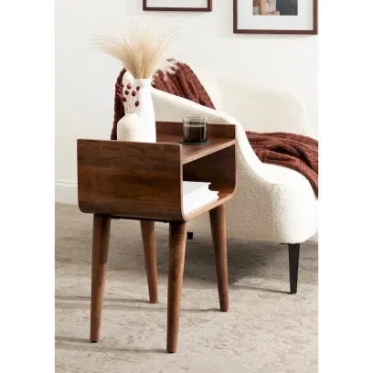 Kate and Laurel Quilby Wooden Side Table - 18 x 14 x 27 Inches