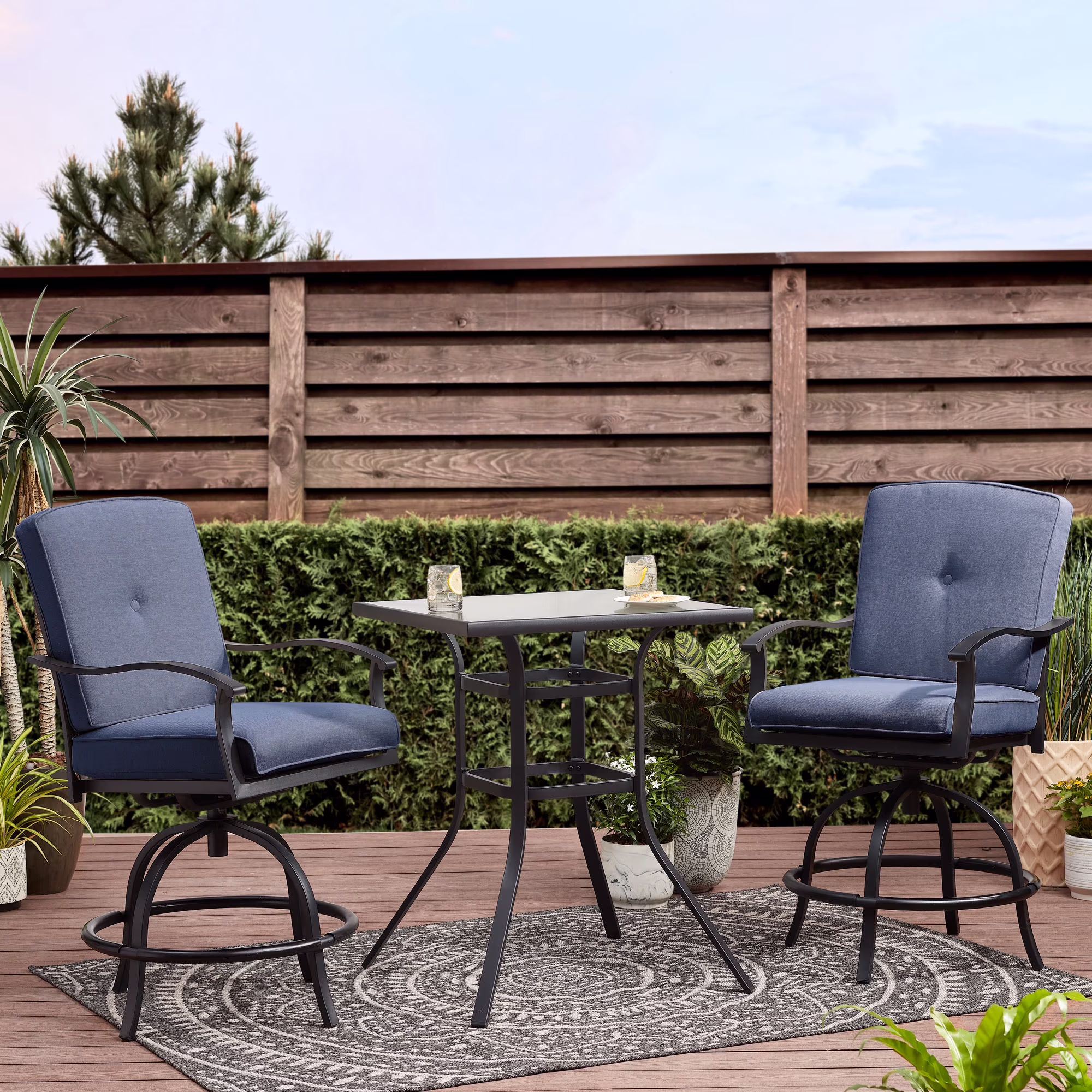 Mainstays Belden Park 3-Piece High Bistro Set - Red - Image 3