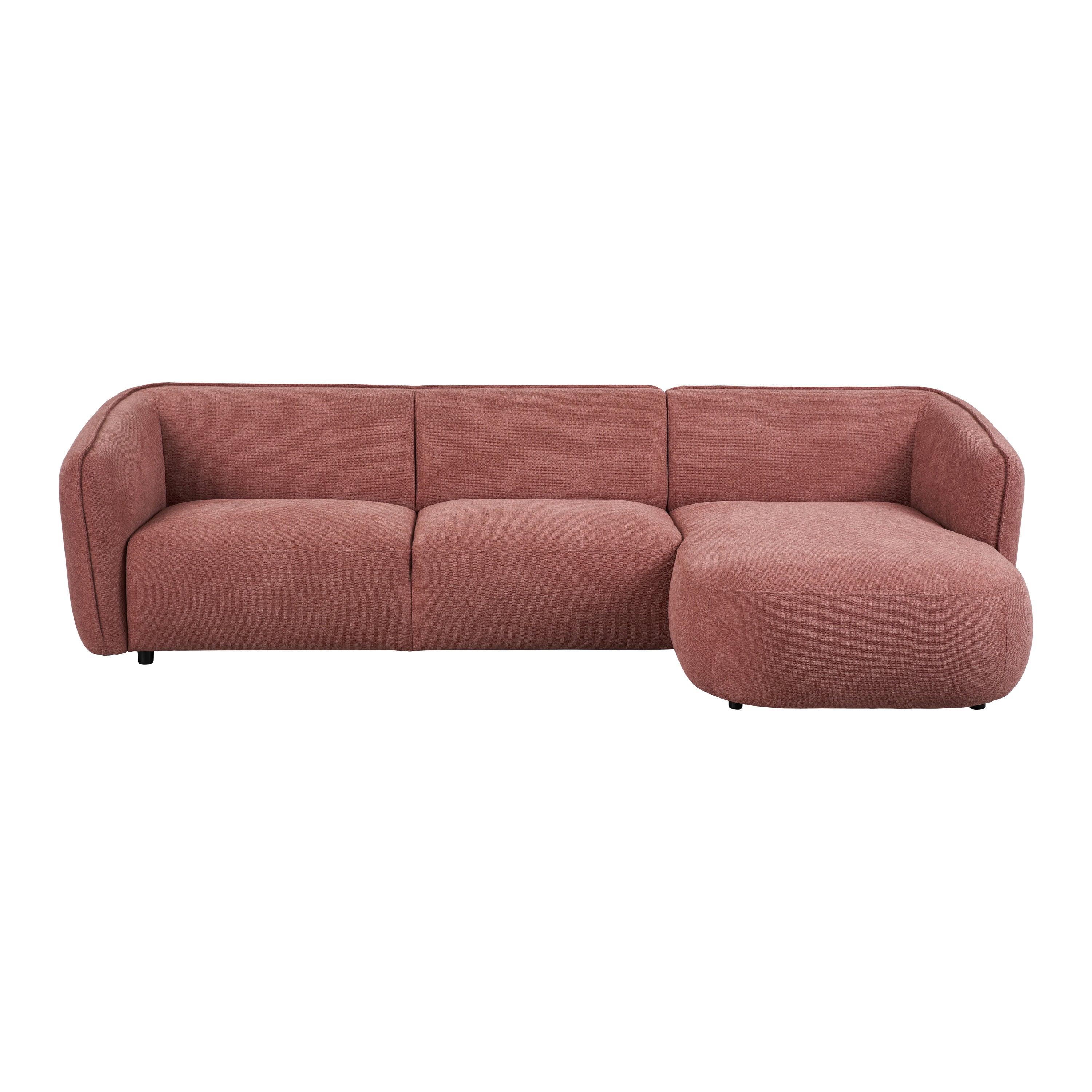 Blokker Soft Hoekbank met Chaise Longue Rechts - Micro Chenille - Oud