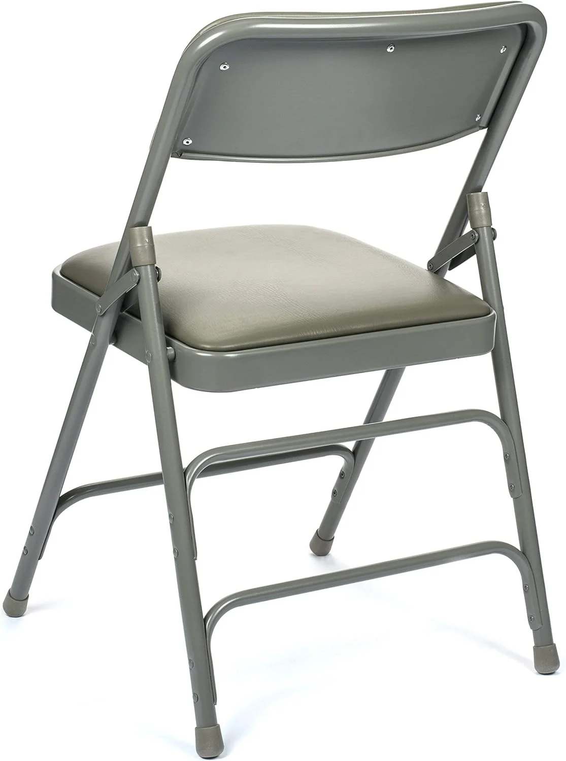 5pc. XL Series Folding Card Table and Triple Braced Vinyl Padded Chair Set, Commercial Quality, Grey - Image 6